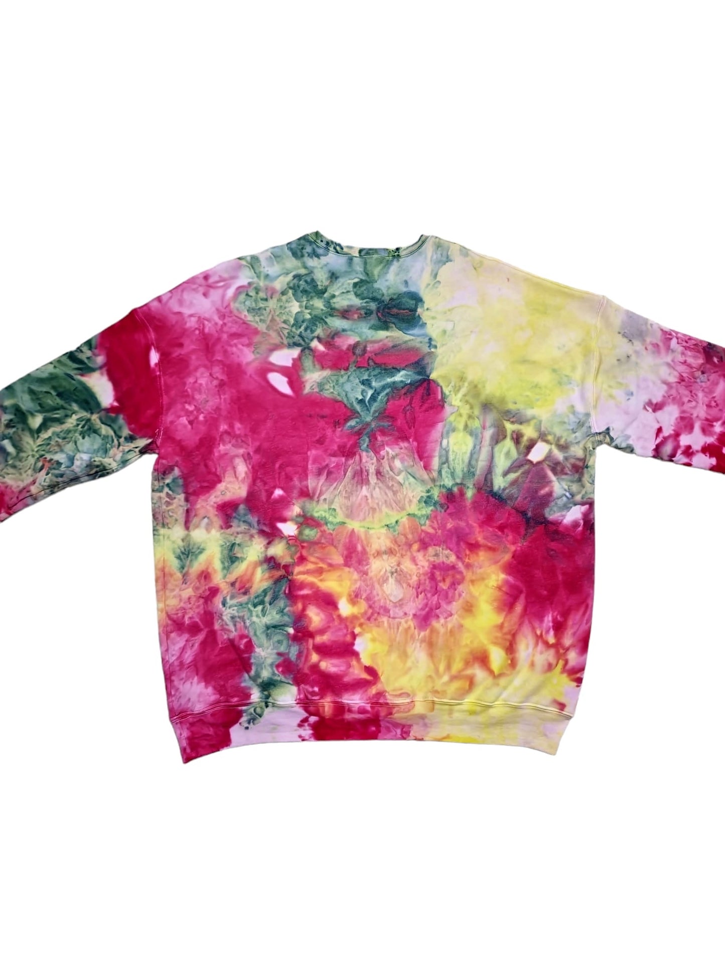 Liquid Flamingo Garden Hand Dyed Hoodie, Crewneck or Zip Up Hoodie, Tie Dye Sweatshirt