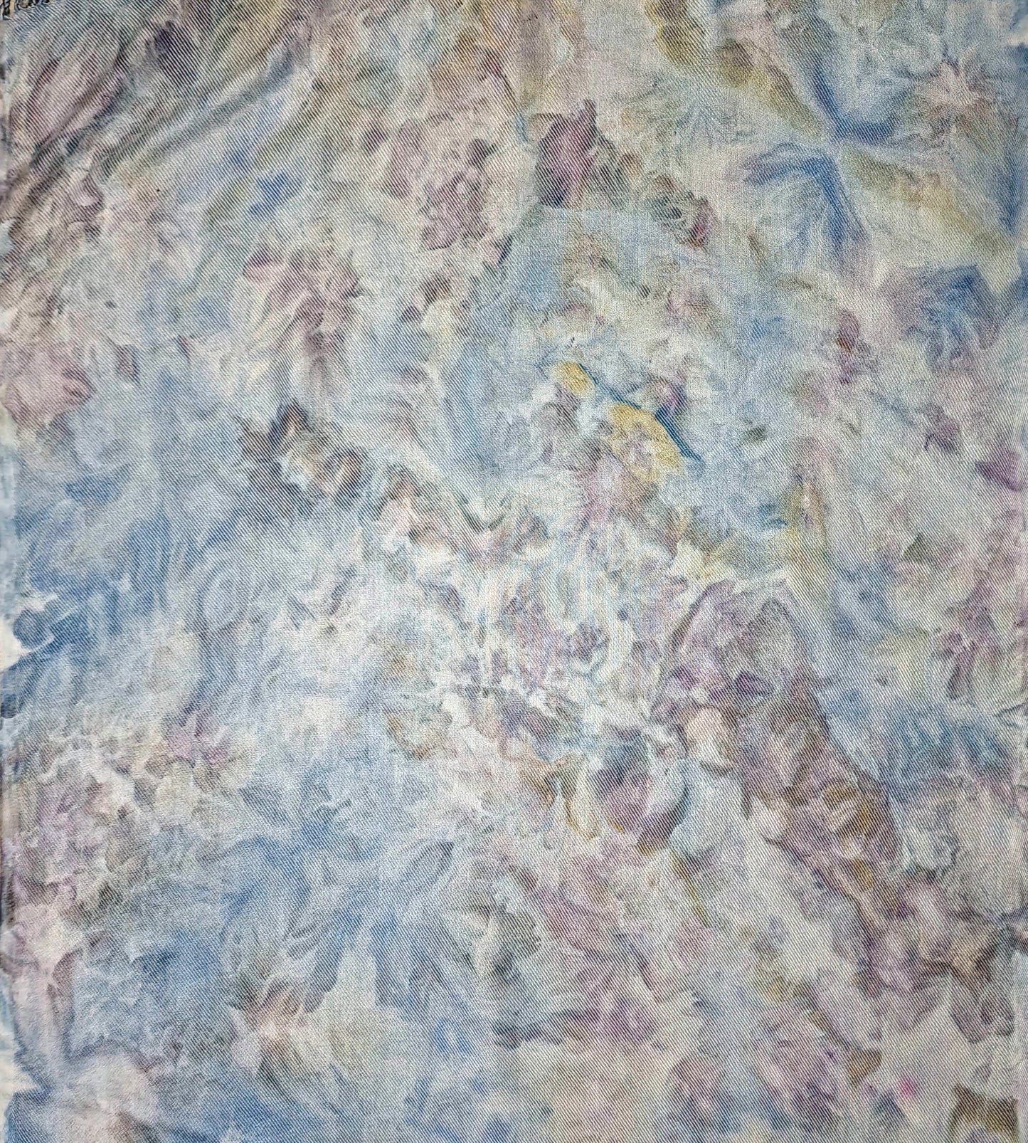 Liquid French Denim Hand Dyed Pashmina Scarf