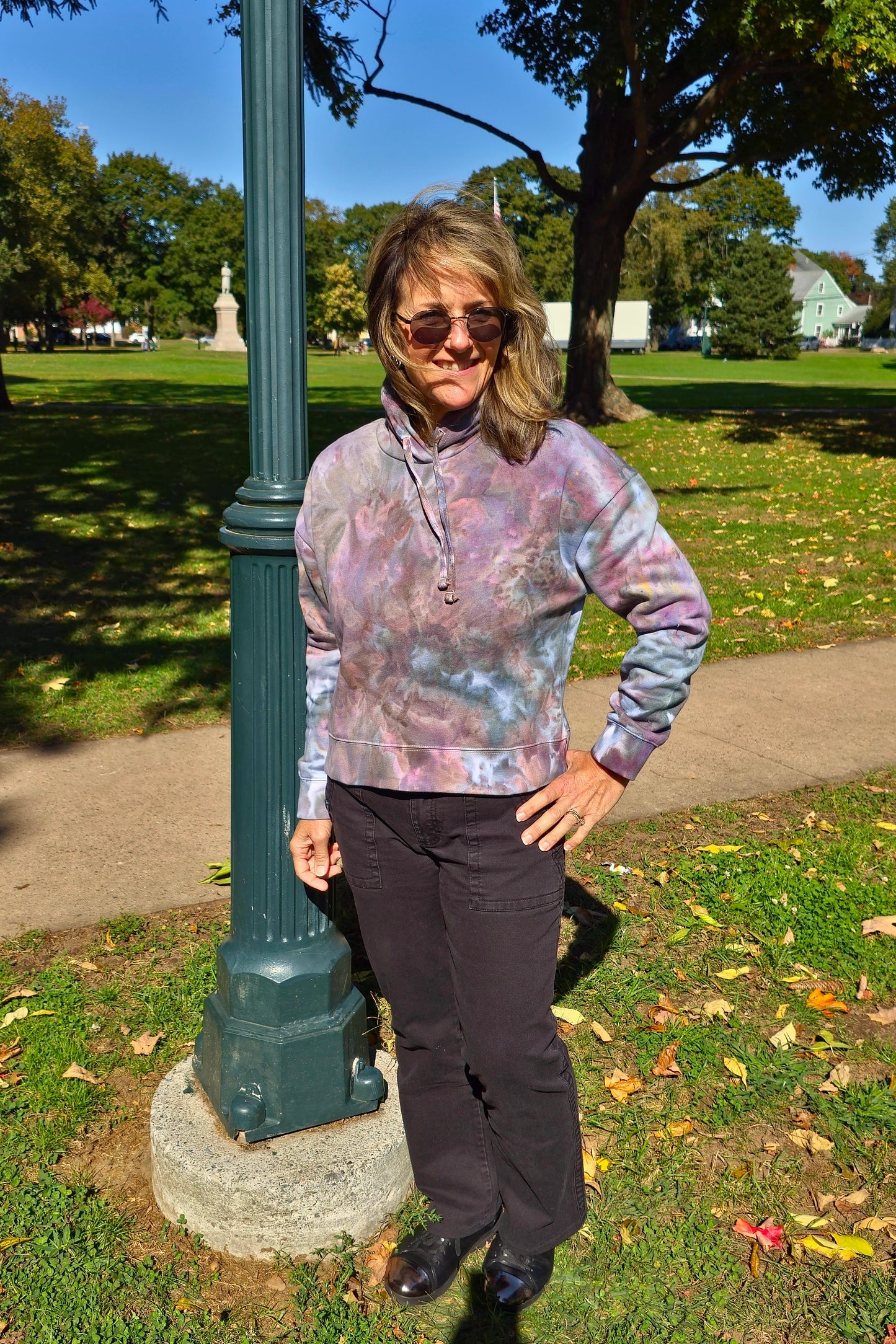 Women's Tie Dyed Cropped Hoodie, Hand Dyed Cropped Hoodie in Liquid Kaleidoscope