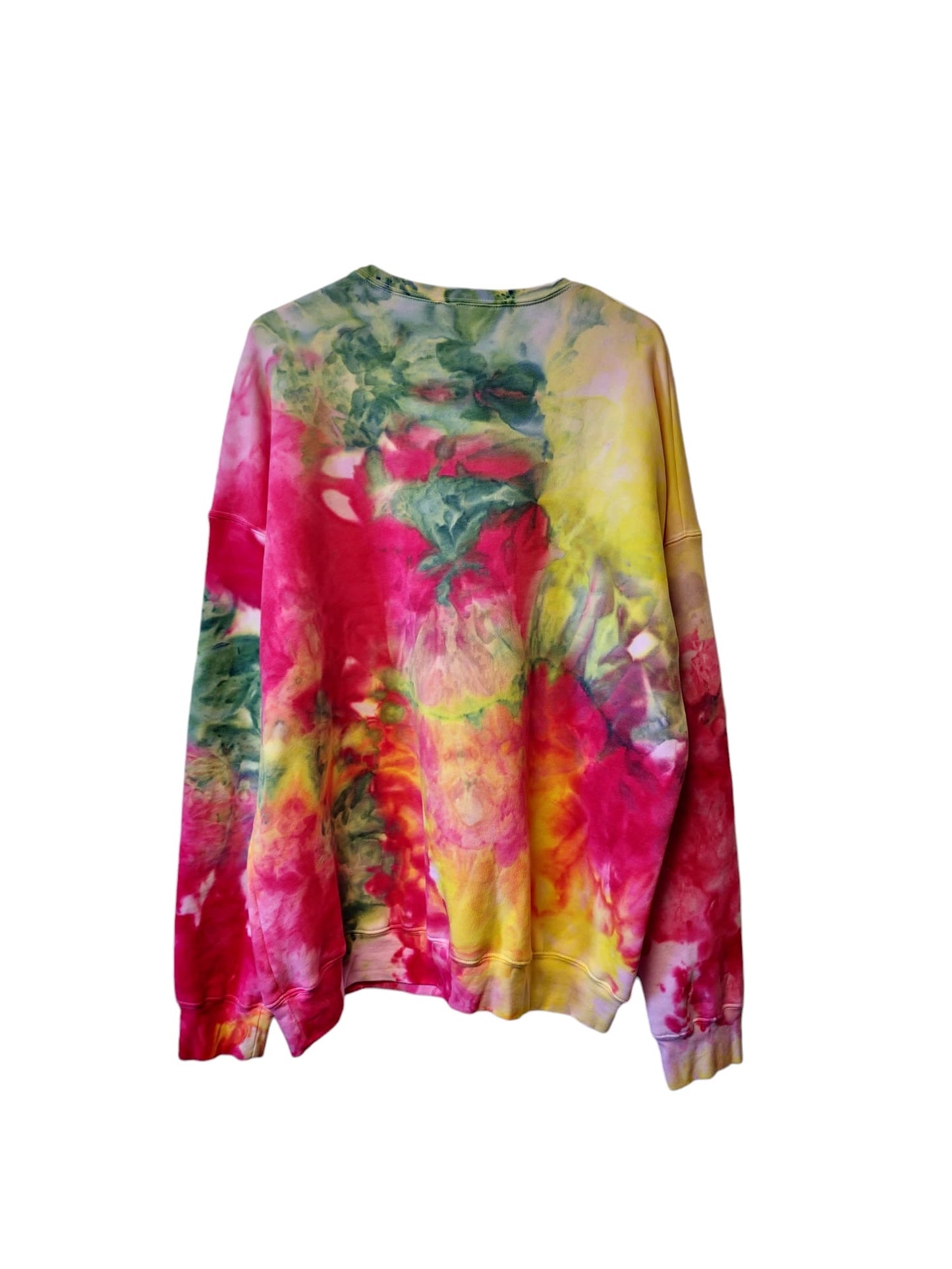 Liquid Flamingo Garden Hand Dyed Hoodie, Crewneck or Zip Up Hoodie, Tie Dye Sweatshirt