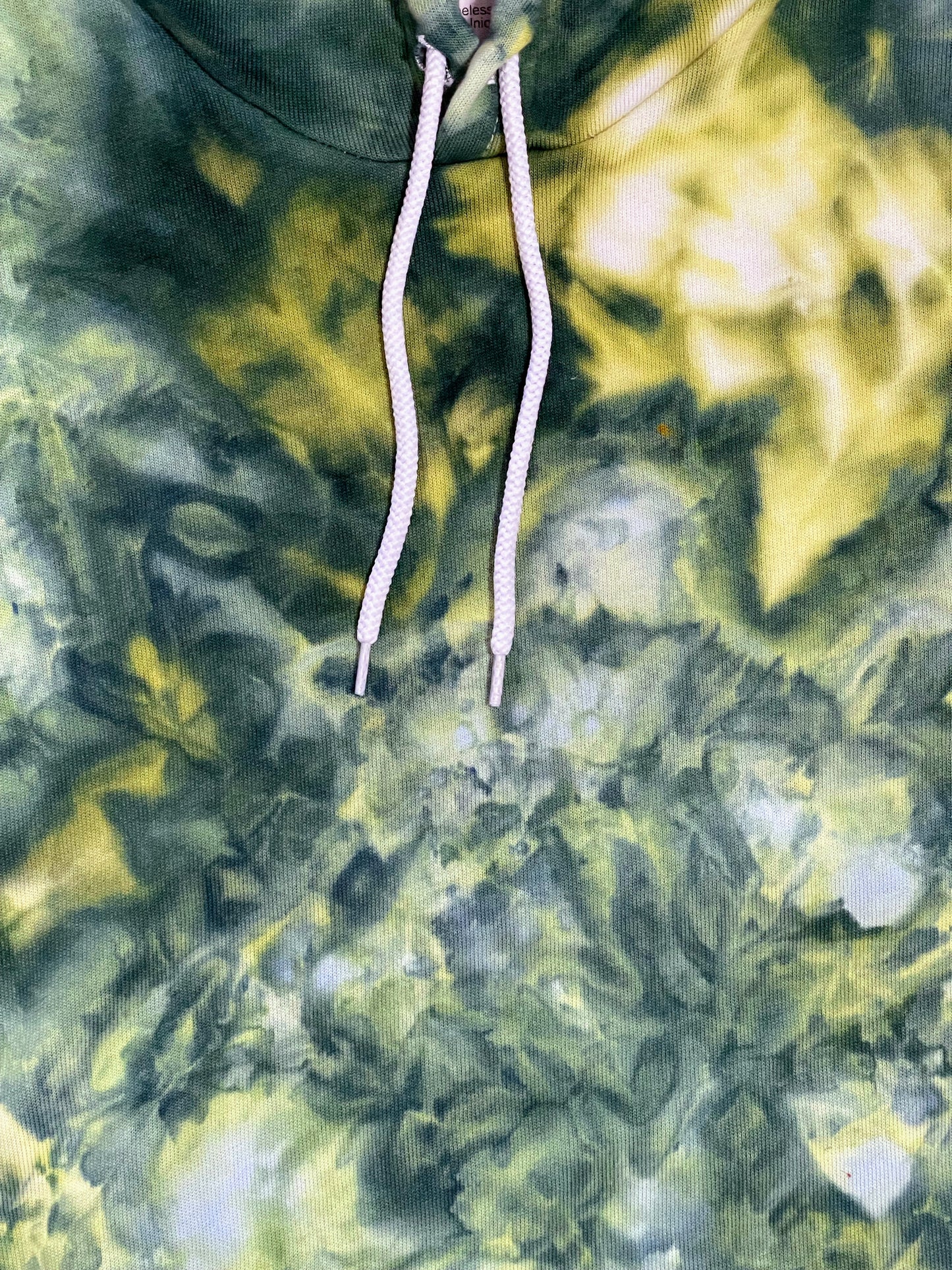 Liquid Emerald Hand Dyed Hoodie or Zip Up Hoodie, Tie Dye Sweatshirt