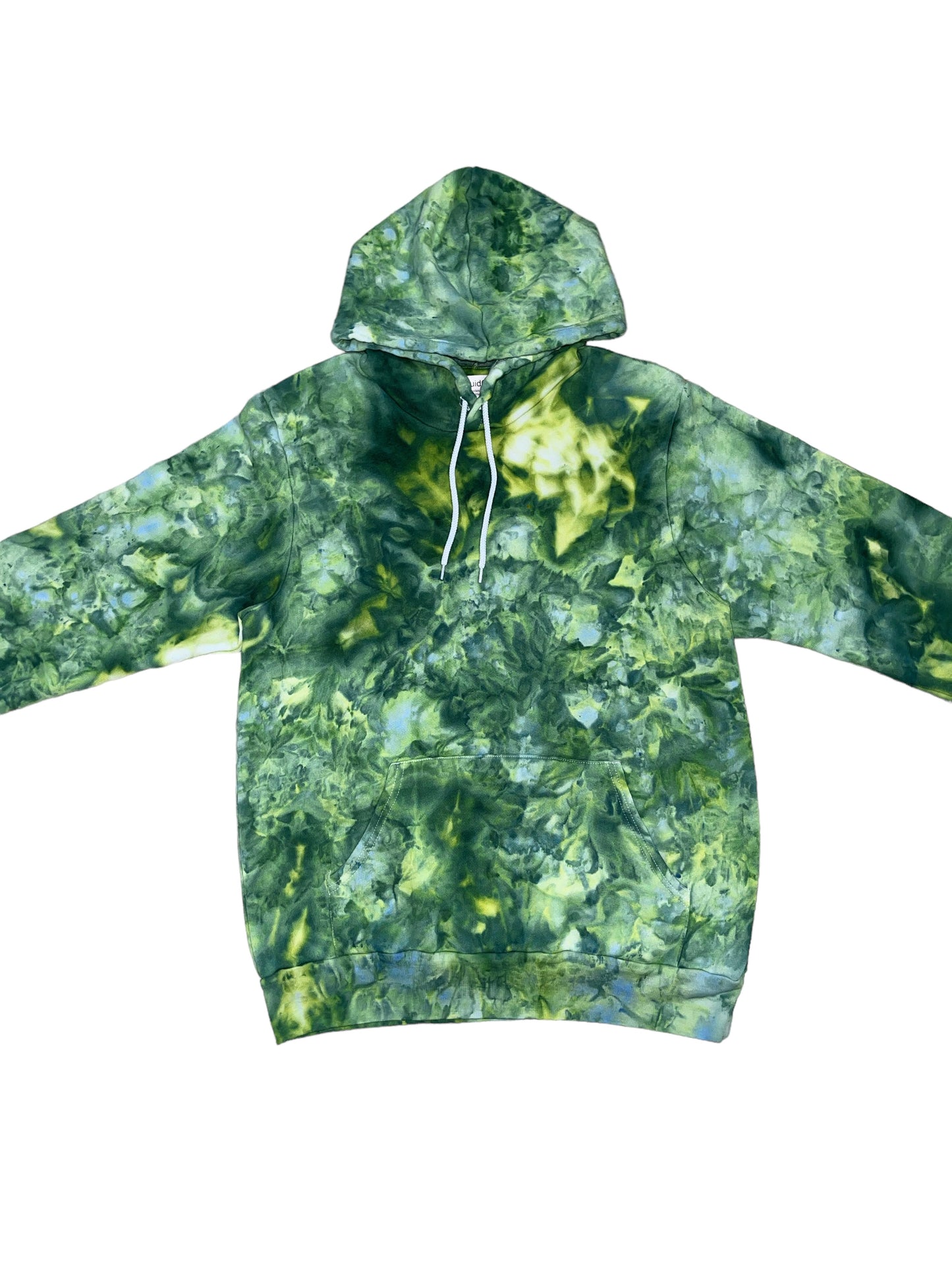 Liquid Emerald Hand Dyed Hoodie or Zip Up Hoodie, Tie Dye Sweatshirt