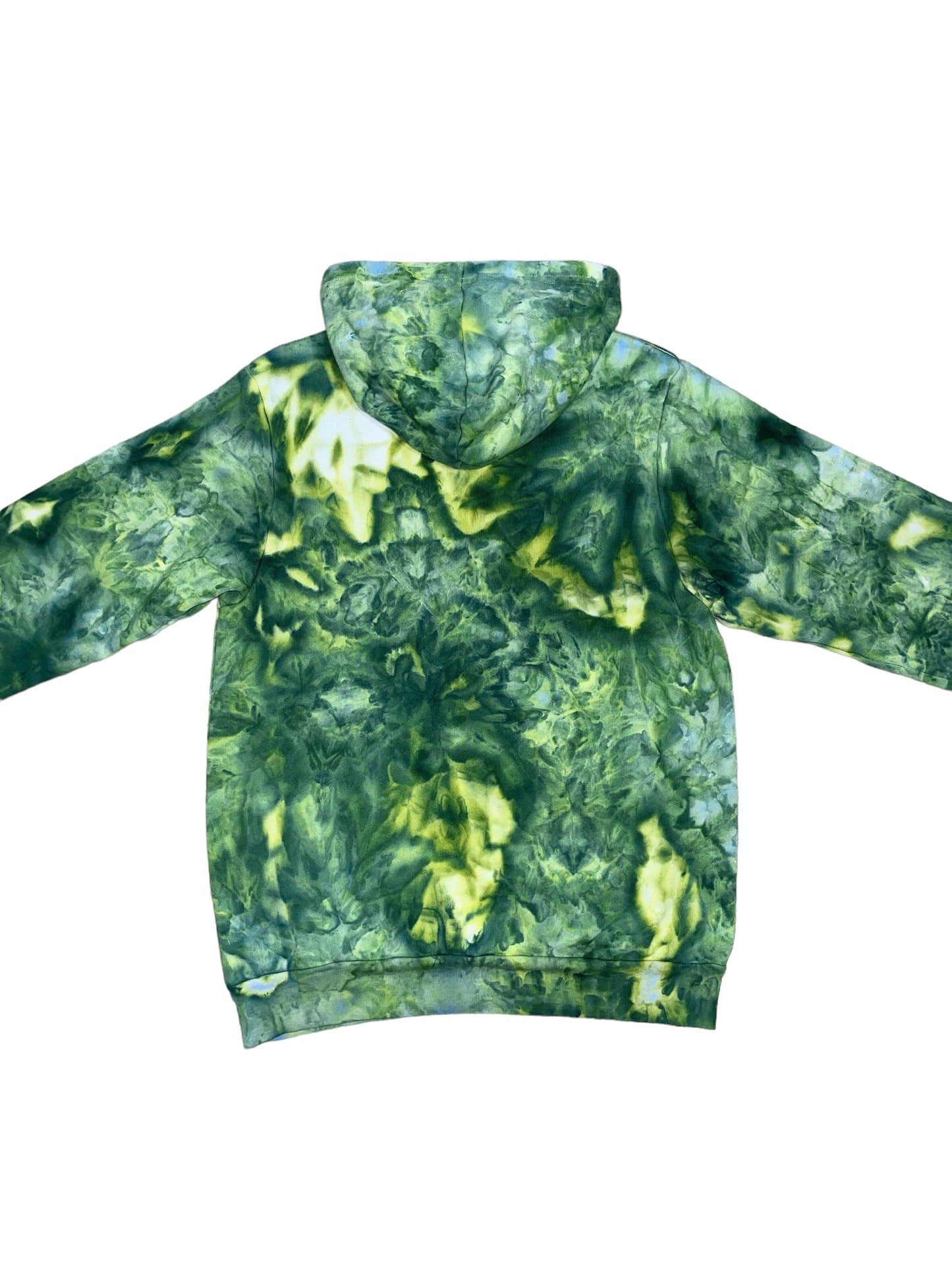 Liquid Emerald Hand Dyed Hoodie or Zip Up Hoodie, Tie Dye Sweatshirt