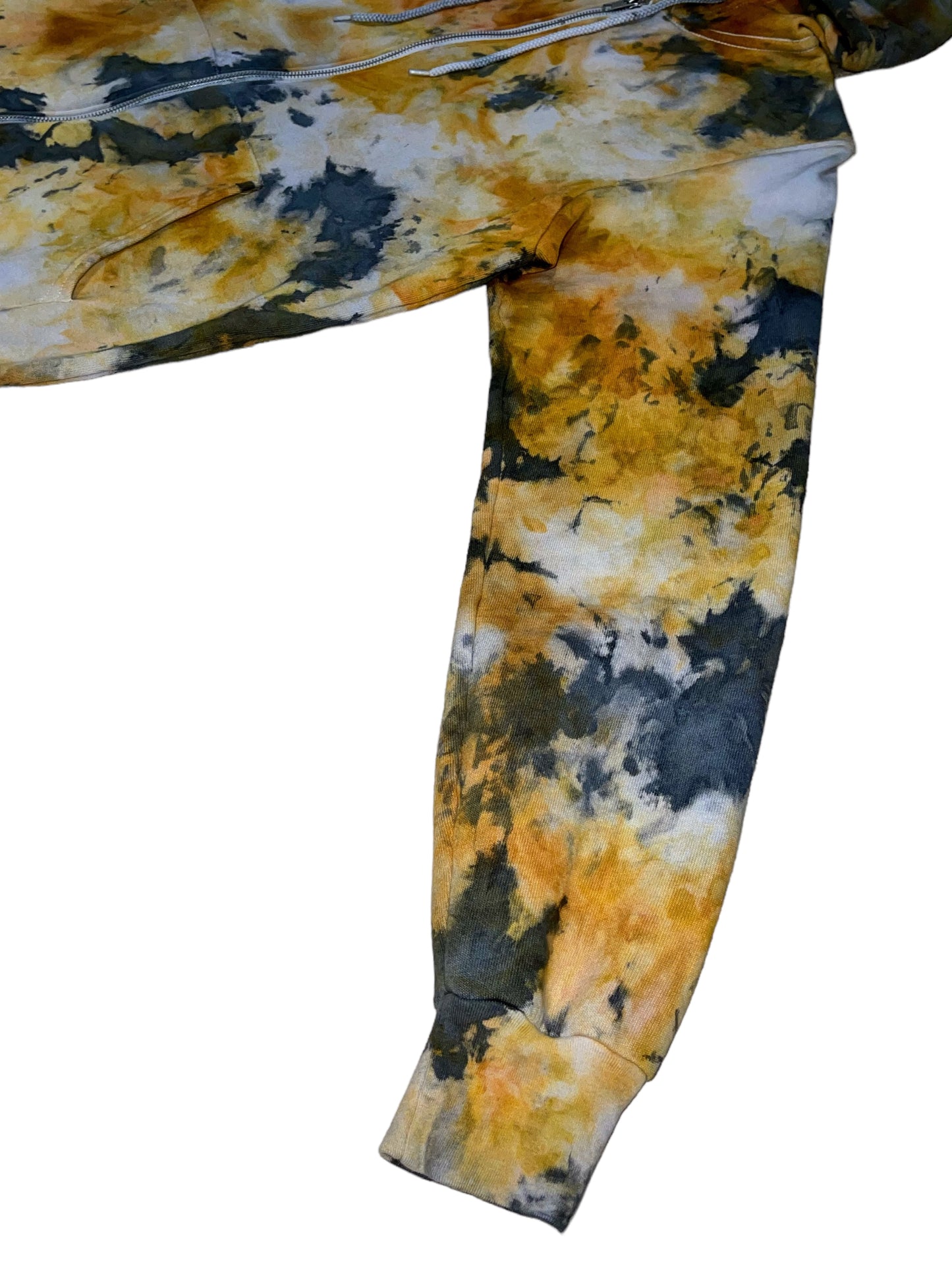 Liquid Metal Hand Dyed Hoodie, Crewneck or Zip Up Hoodie, Tie Dye Sweatshirt