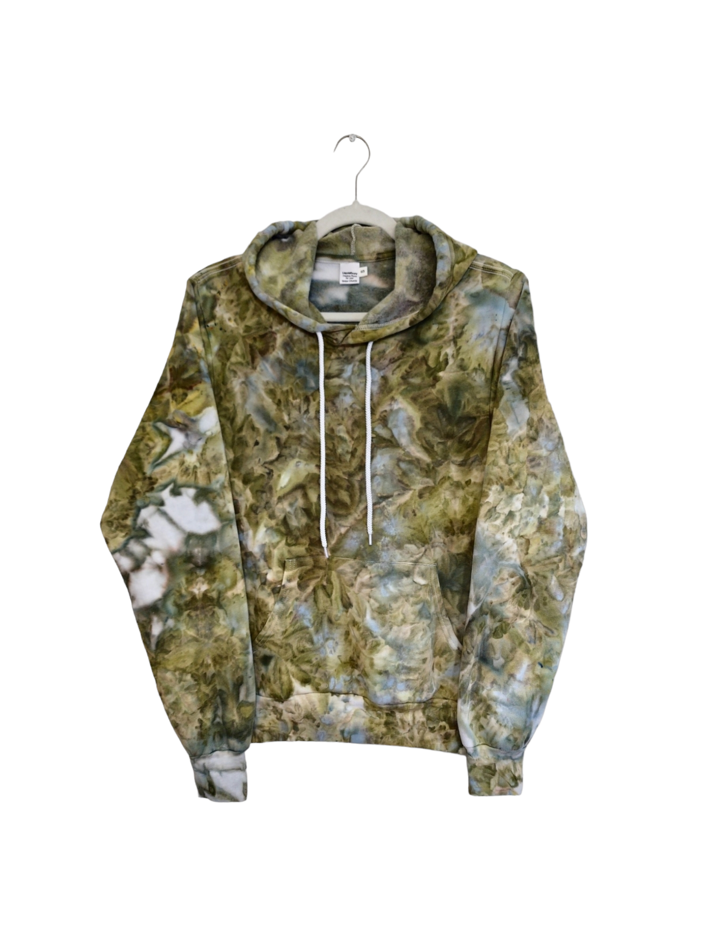 Liquid Olive Drab Hand Dyed Hoodie or Zip Up Hoodie, Tie Dye Sweatshirt