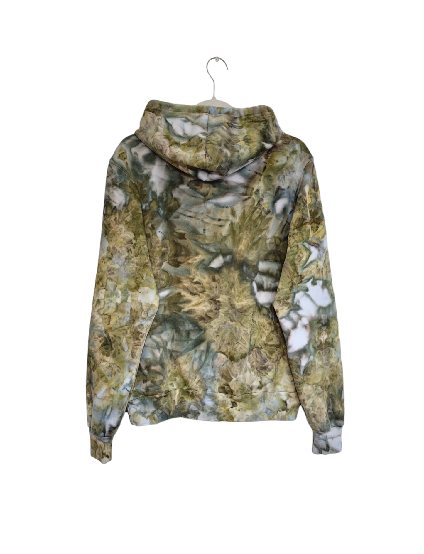 Liquid Olive Drab Hand Dyed Hoodie or Zip Up Hoodie, Tie Dye Sweatshirt