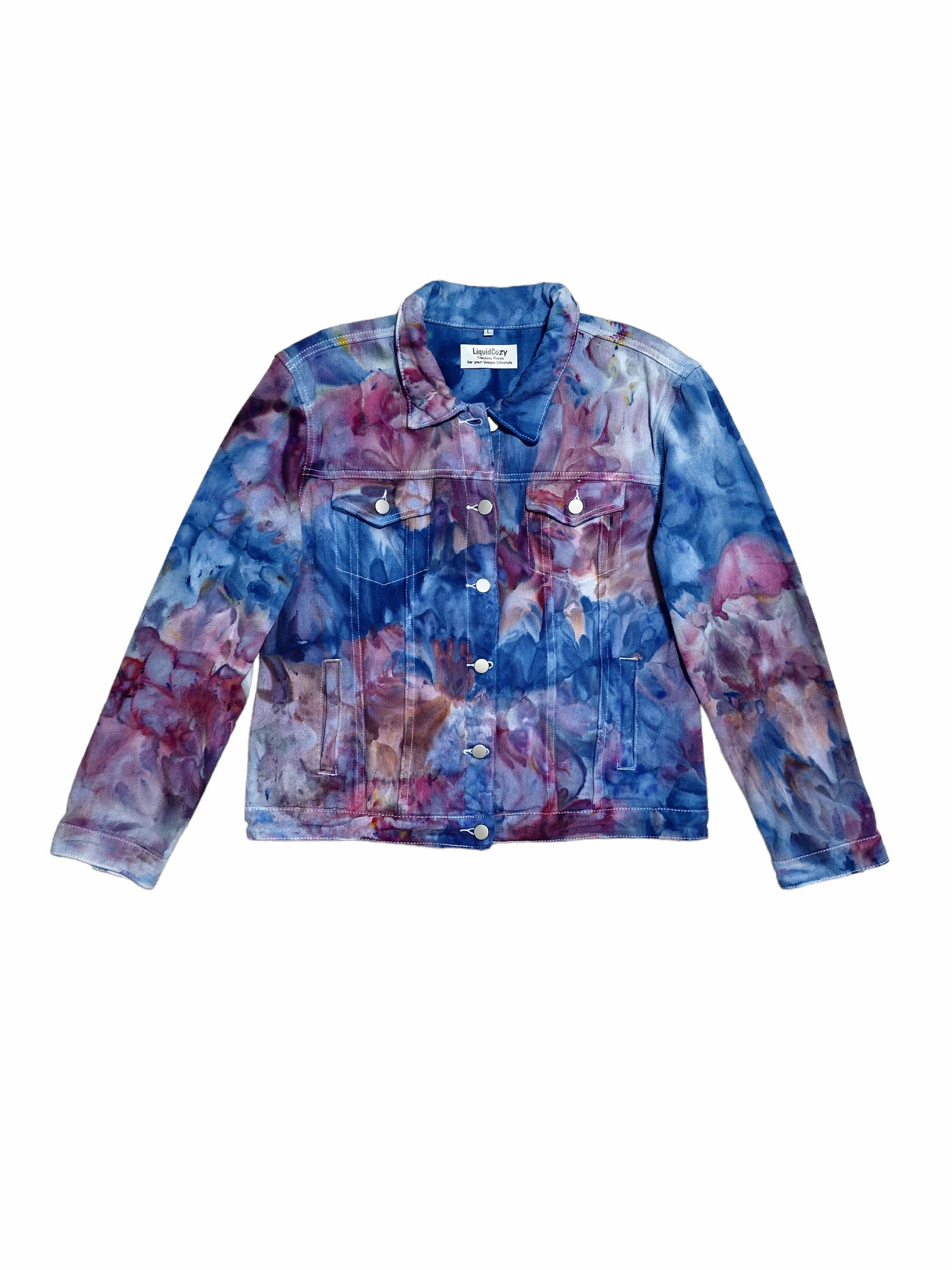 Liquid Eggplant Tie Dye Denim Jacket
