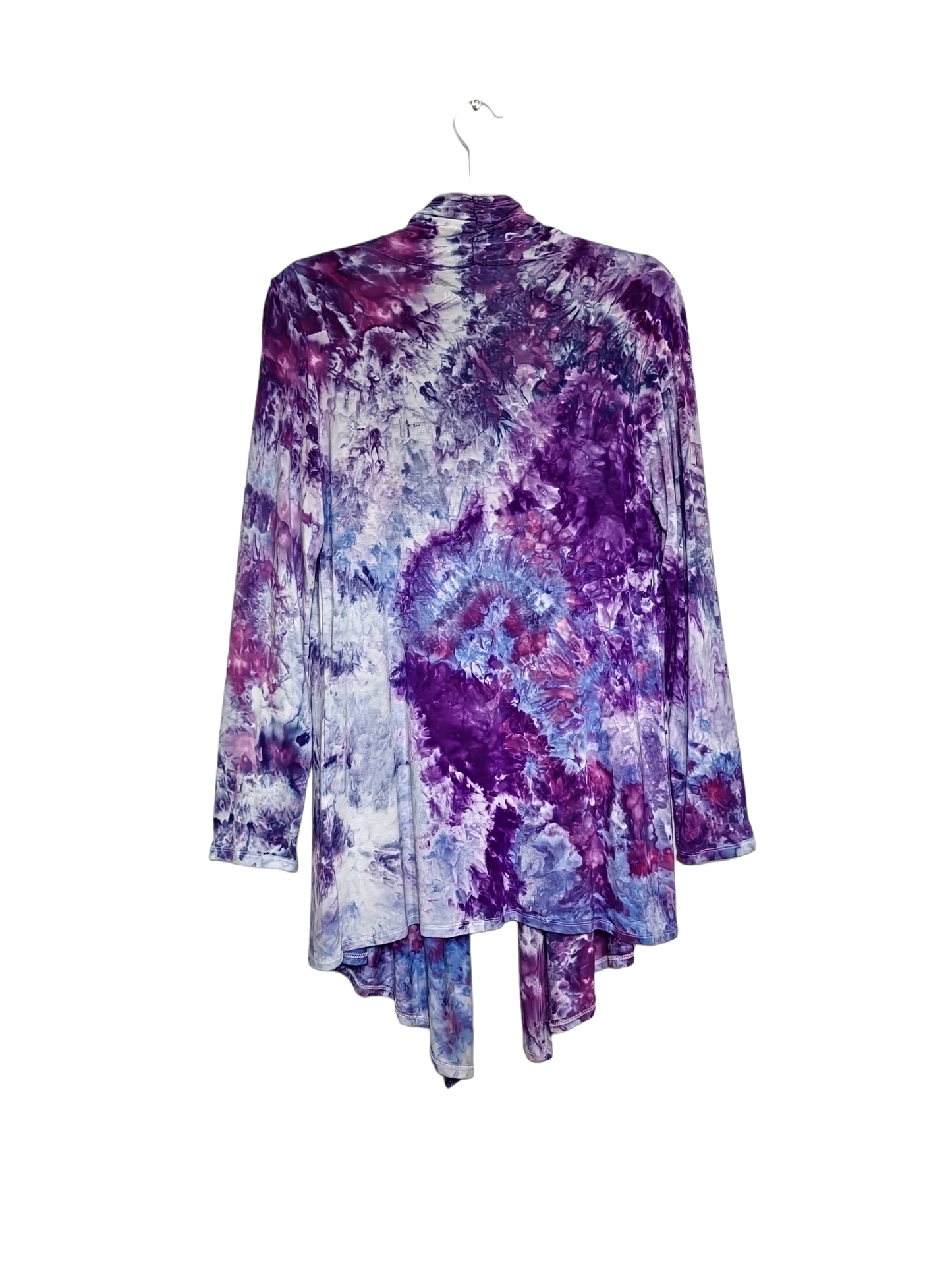 Liquid Rose Dust Lightweight Open Front Cardigan, Tie Dye Cardigan