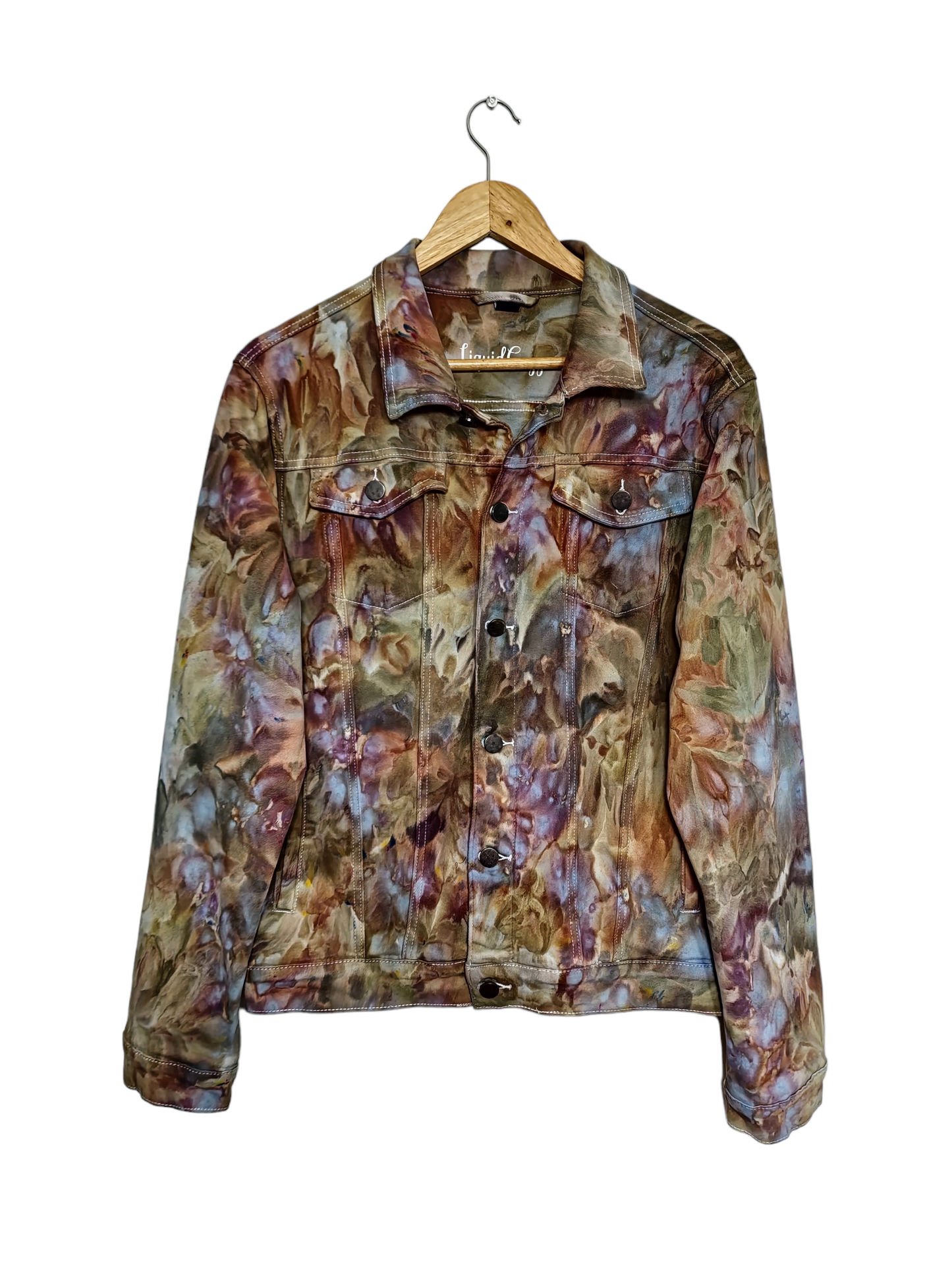 Unisex Relaxed Fit Denim Jacket in Liquid Grand Canyon