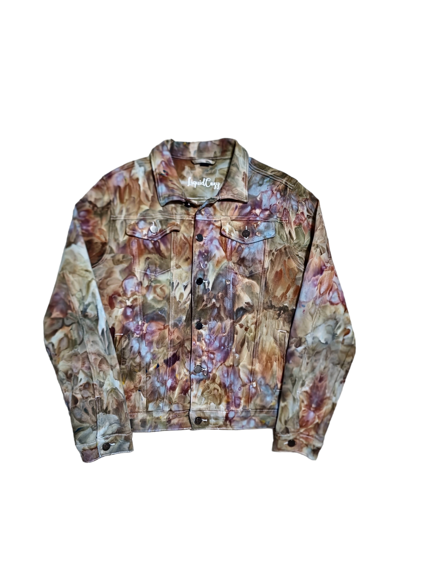 Unisex Relaxed Fit Denim Jacket in Liquid Grand Canyon