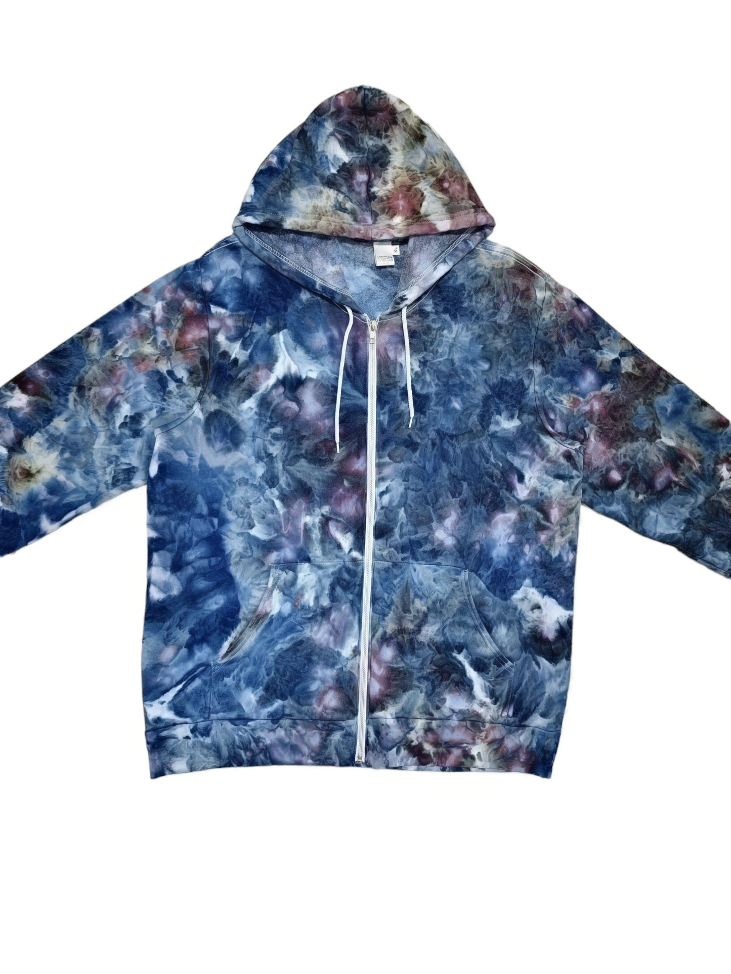 Liquid Sky Hand Dyed Hoodie or Zip Up Hoodie, Tie Dye Sweatshirt
