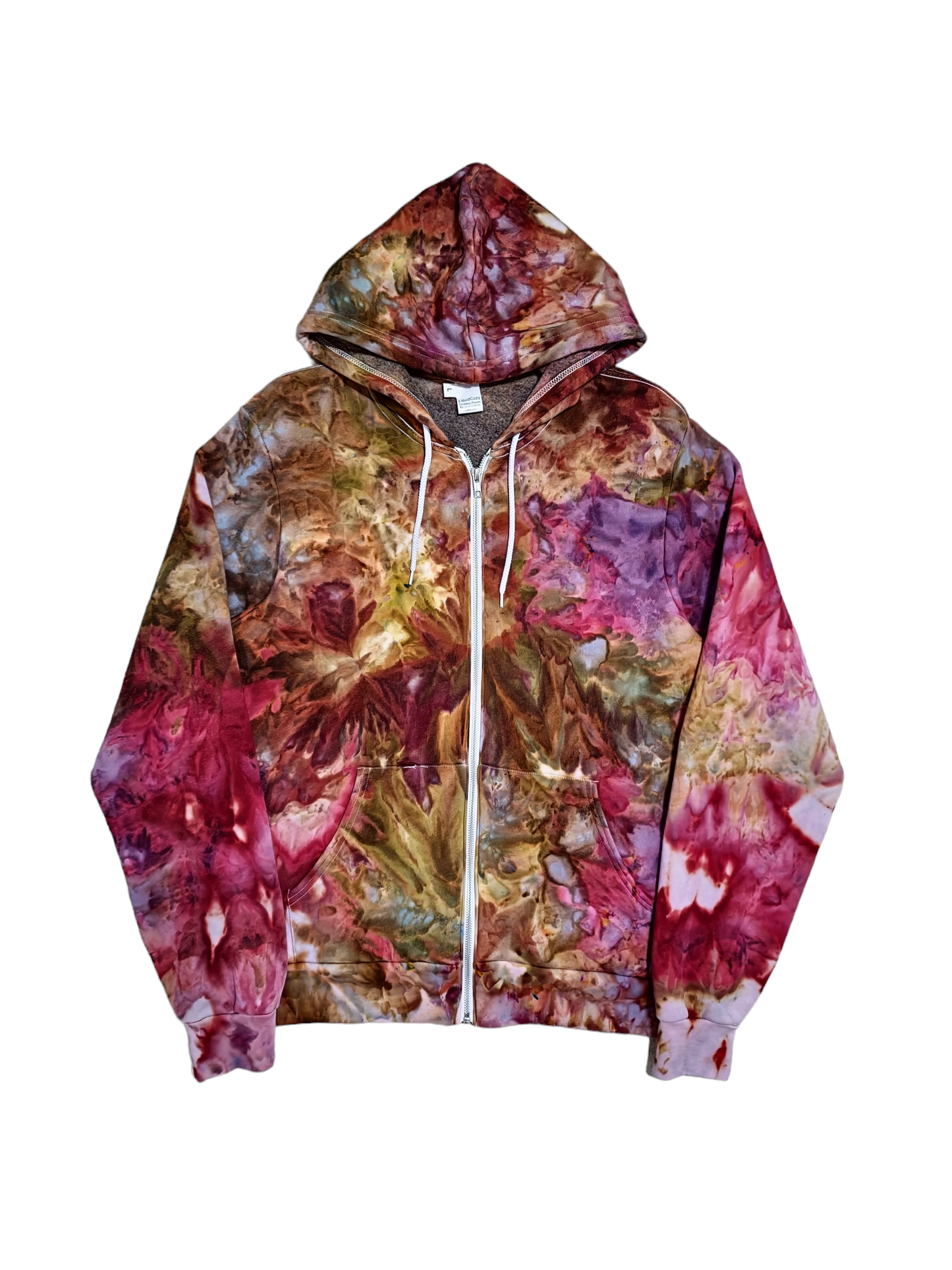 Liquid Earth Hand Dyed Hoodie or Zip Up Hoodie, Tie Dye Sweatshirt