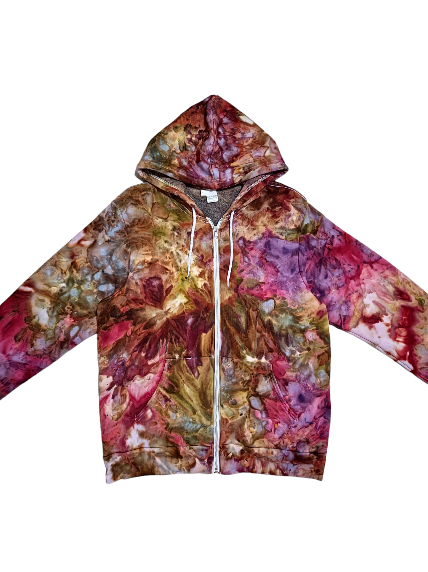 Liquid Earth Hand Dyed Hoodie or Zip Up Hoodie, Tie Dye Sweatshirt