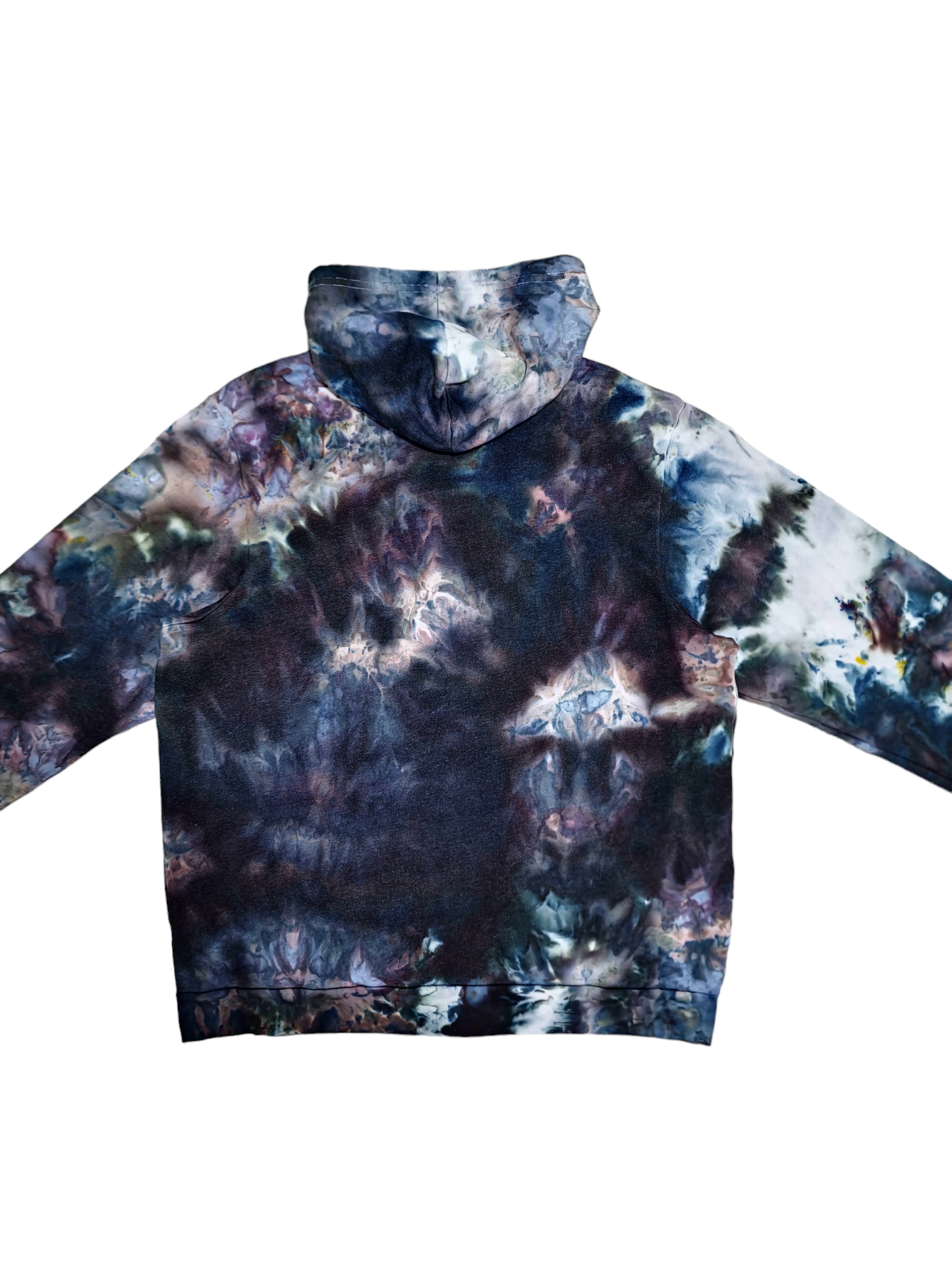 Liquid Noir Quartz Hand Dyed Hoodie or Zip Up Hoodie, Tie Dye Sweatshirt