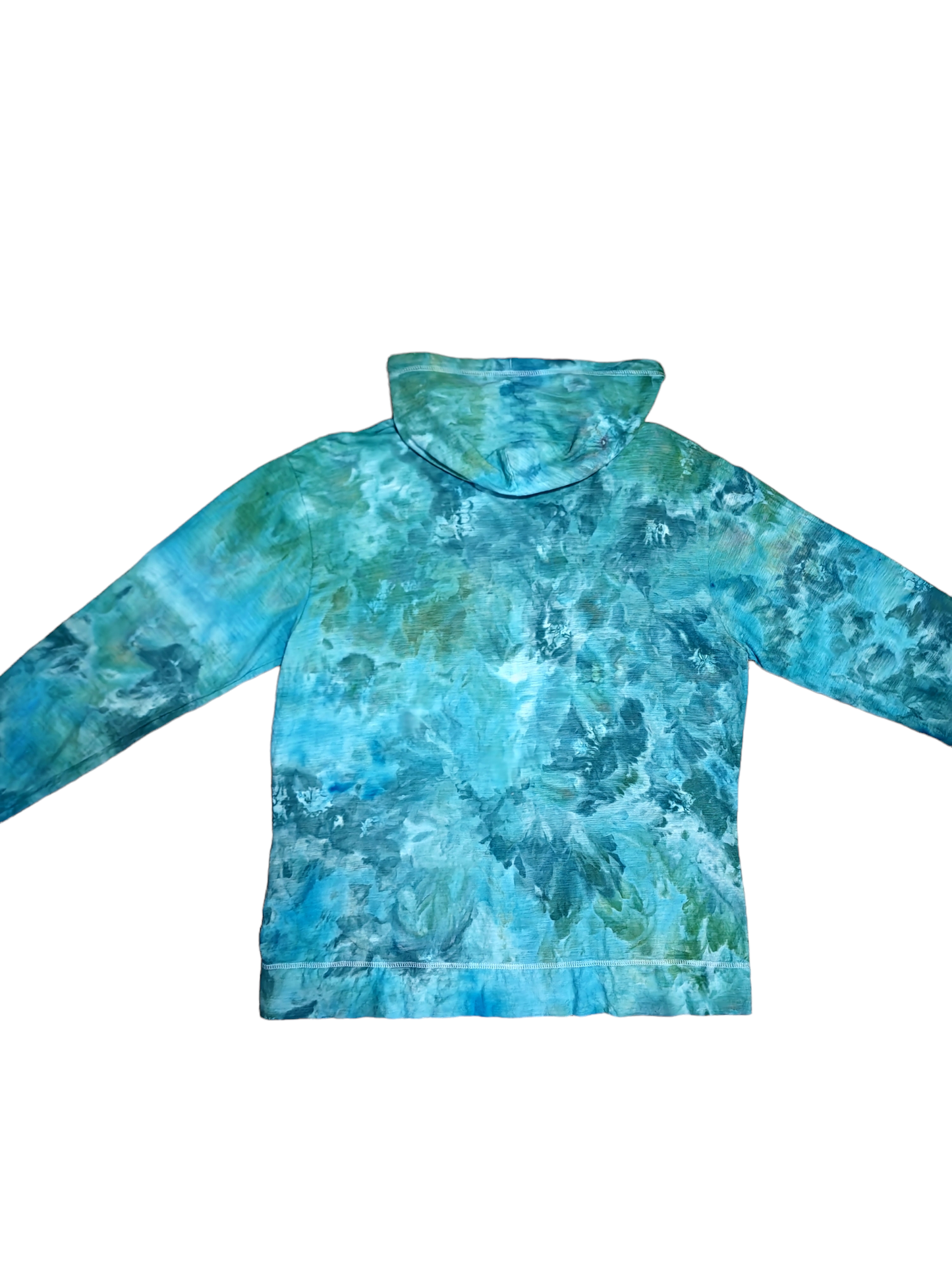 Women's Lightweight Tie Dye Zip Up Hoodie Jacket, Hand Dyed Lightweight Zip-Up Jacket