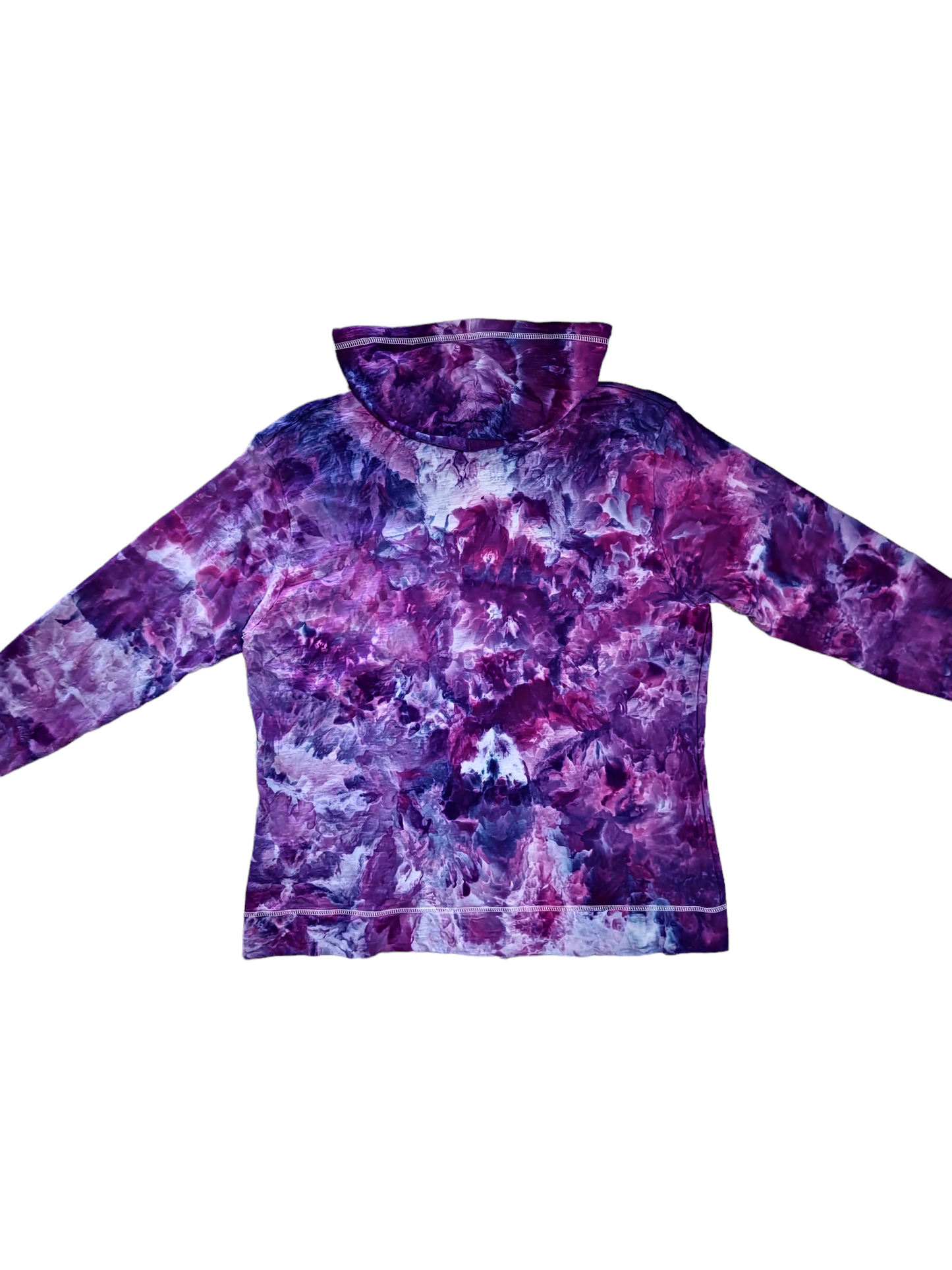 Women's Lightweight Tie Dye Zip Up Hoodie Jacket, Hand Dyed Lightweight Zip-Up Jacket