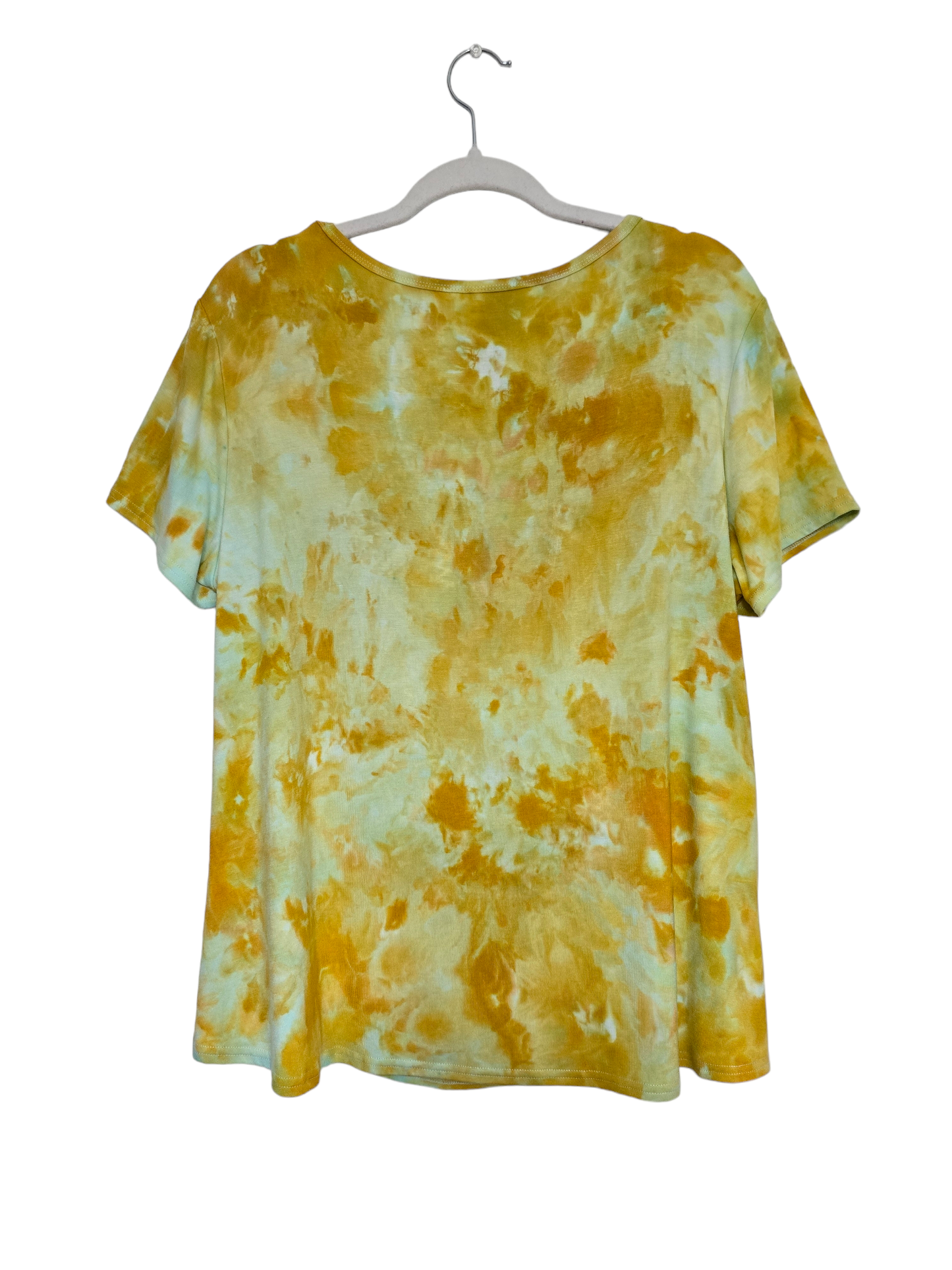 Women's Hand Dyed Scoop Neck Tshirt, Tie Dye Scoop Neck Tshirt