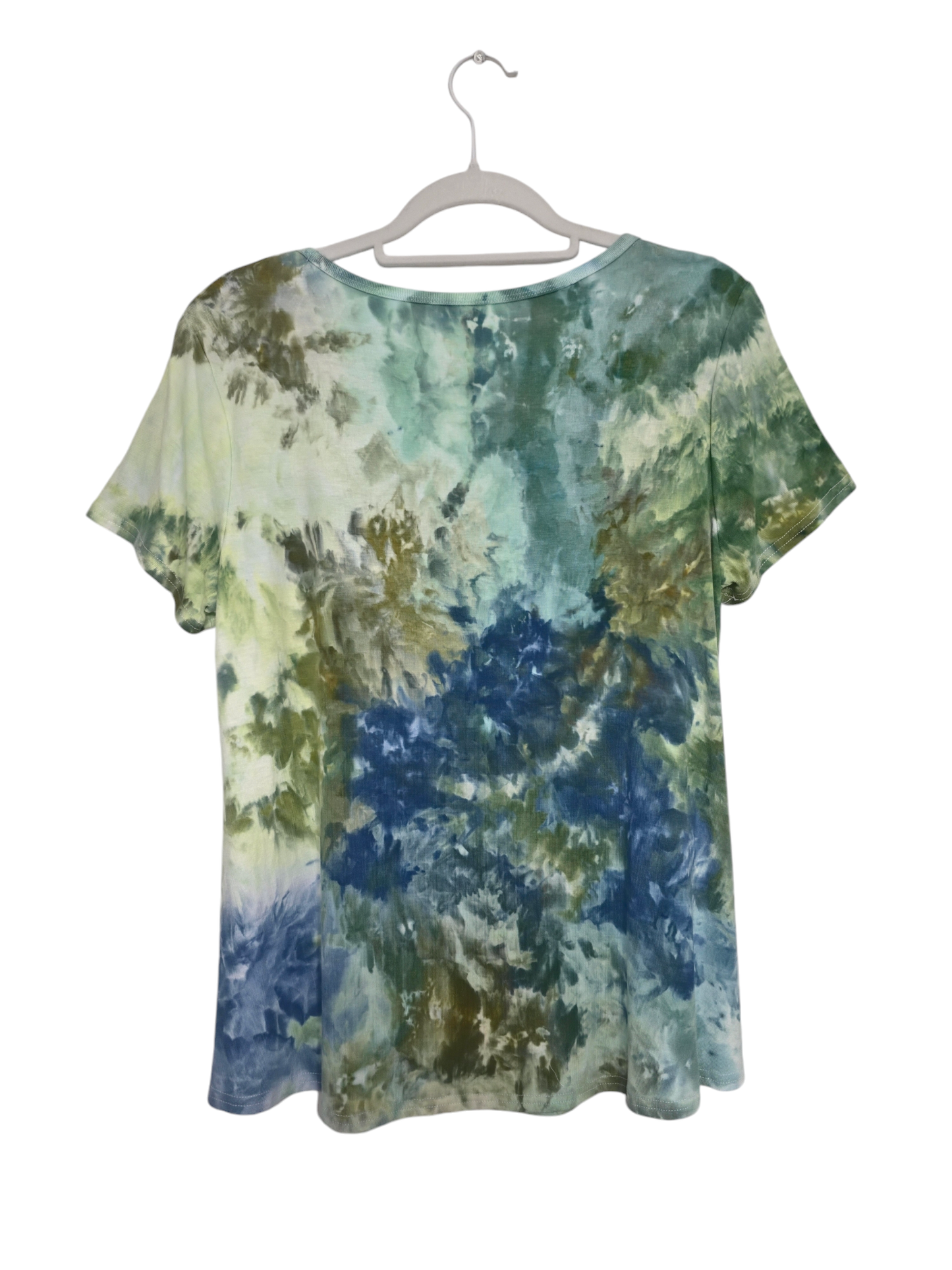 Women's Hand Dyed Scoop Neck Tshirt, Tie Dye Scoop Neck Tshirt