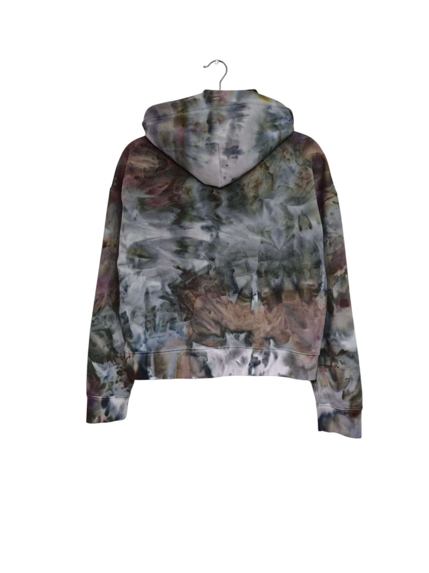 Women's Tie Dyed Cropped Hoodie, Hand Dyed Cropped Hoodie in Liquid Kaleidoscope