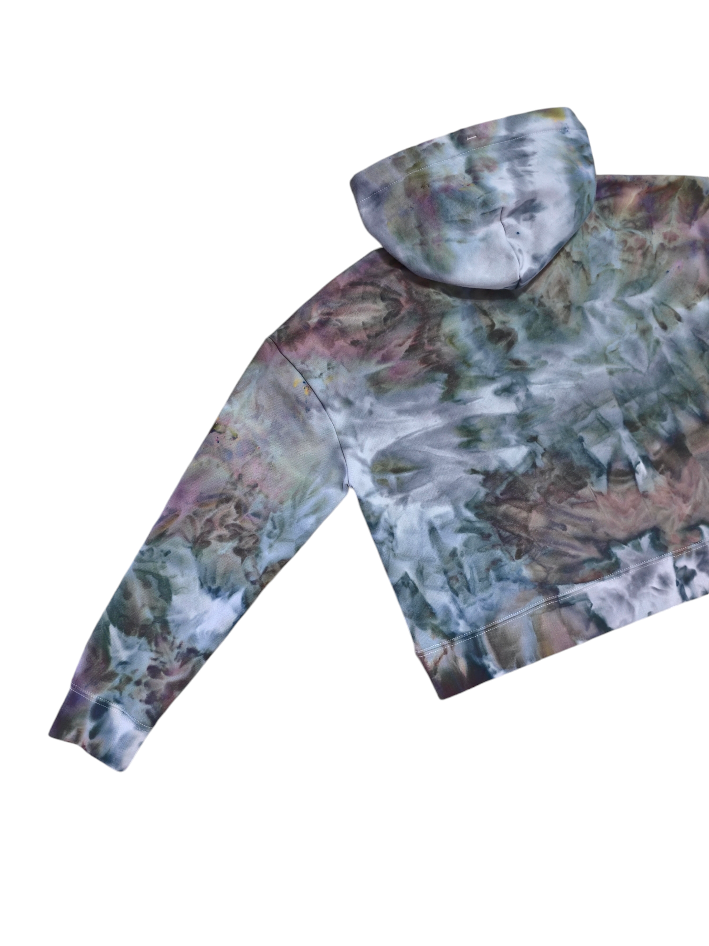 Women's Tie Dyed Cropped Hoodie, Hand Dyed Cropped Hoodie in Liquid Kaleidoscope