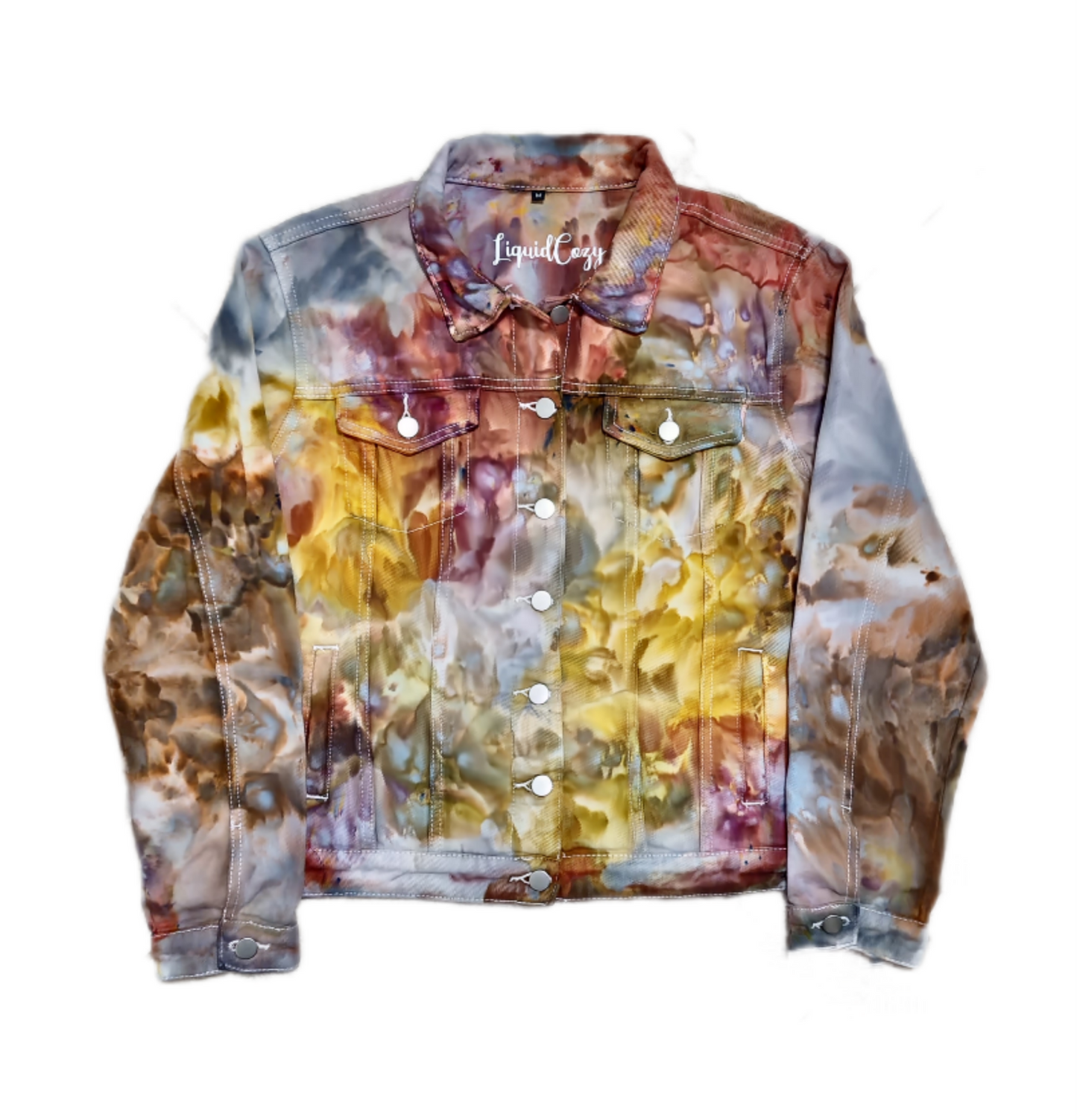 Womens Denim Jacket - Liquid Fire Stones