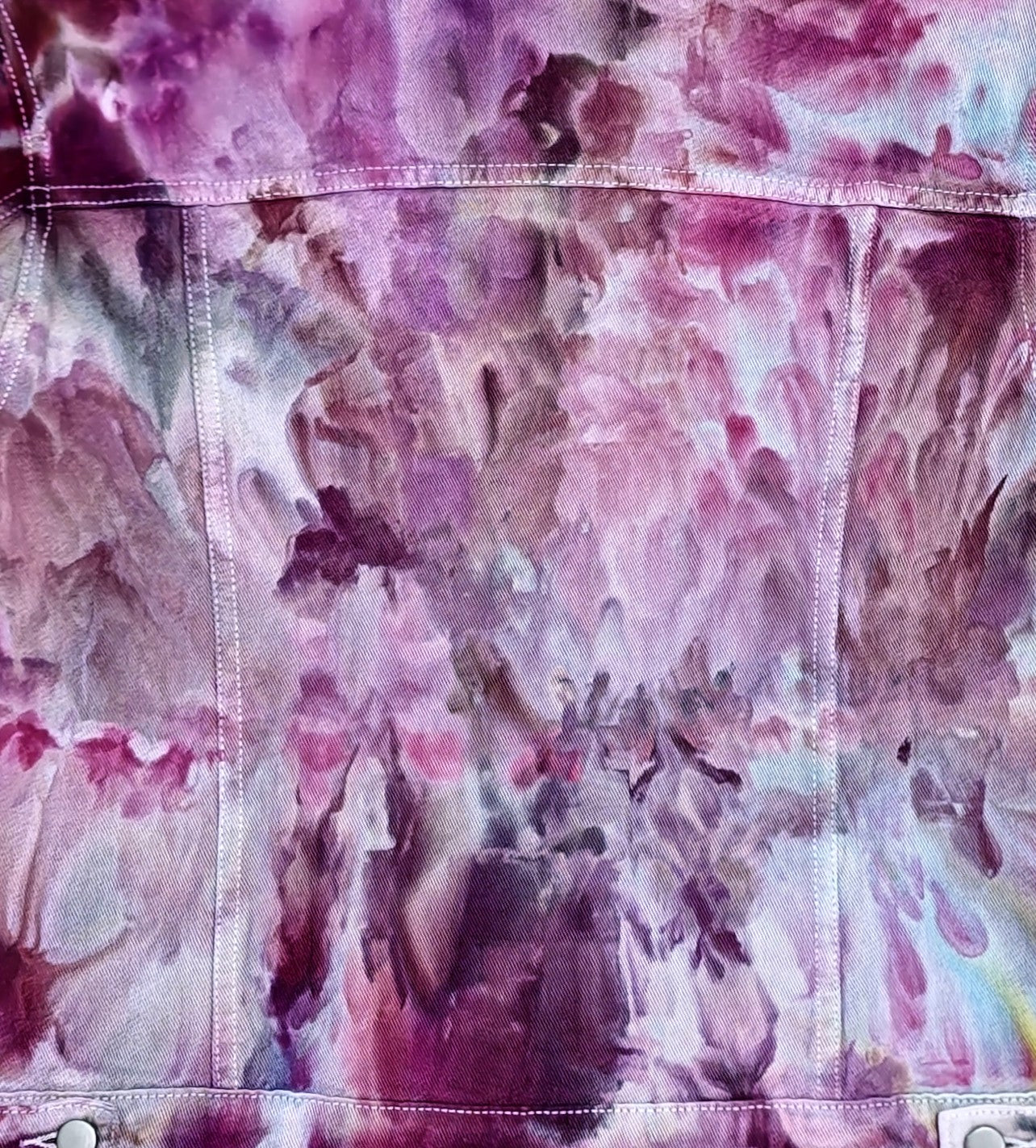 Liquid Flamingo Garden Tie Dye Denim Jacket