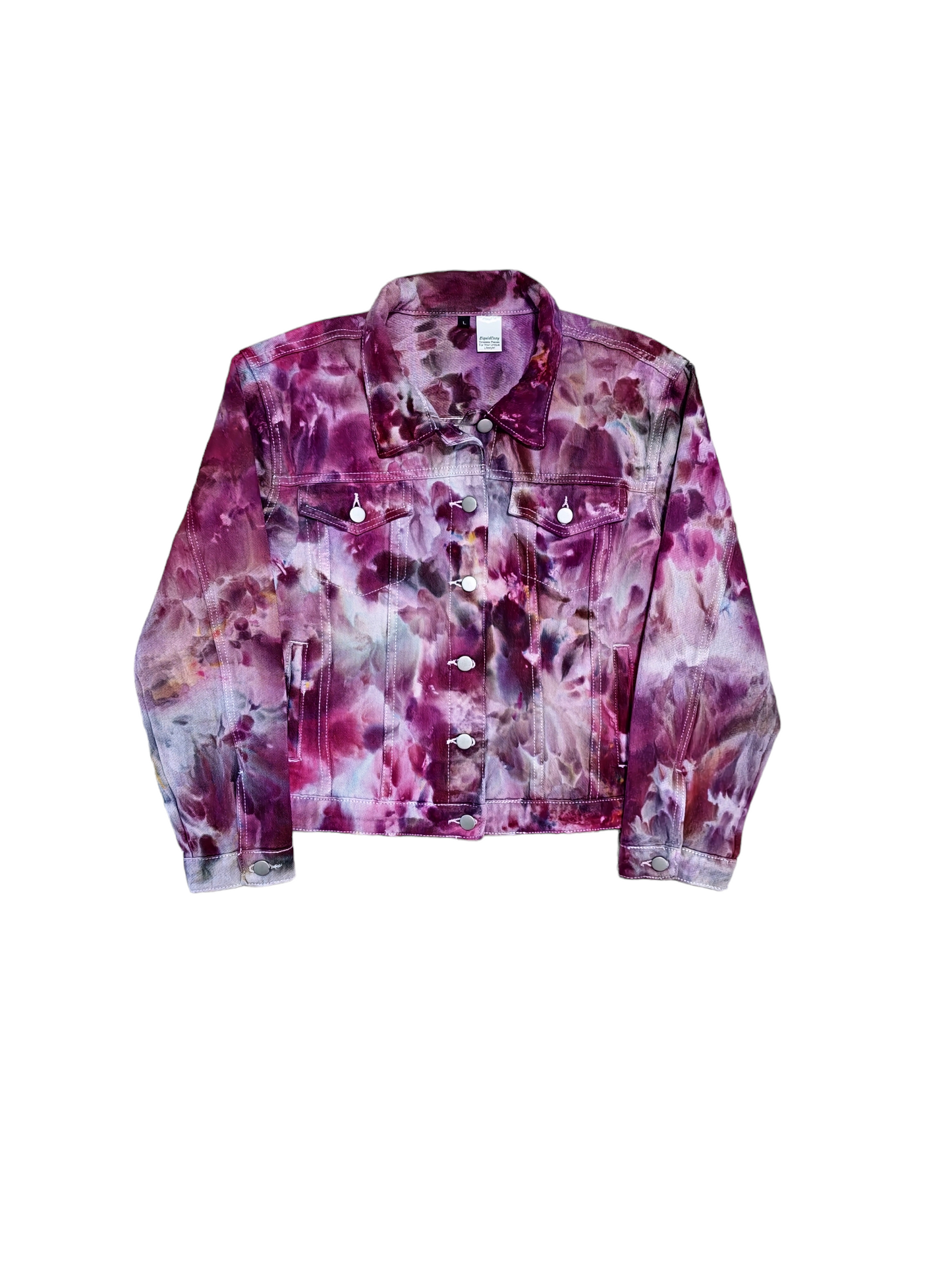 Liquid Flamingo Garden Tie Dye Denim Jacket
