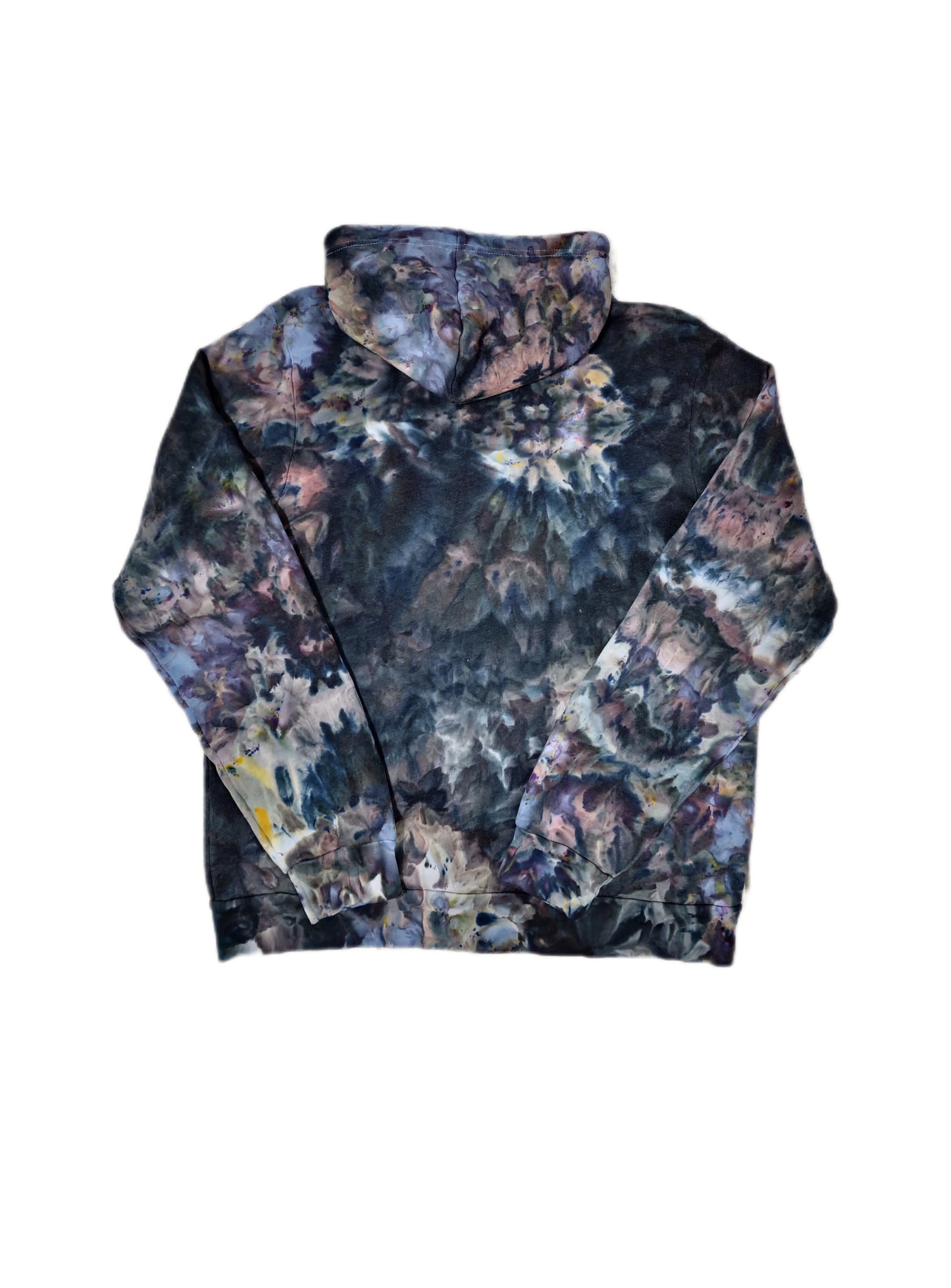 Liquid Noir Quartz Hand Dyed Hoodie or Zip Up Hoodie, Tie Dye Sweatshirt