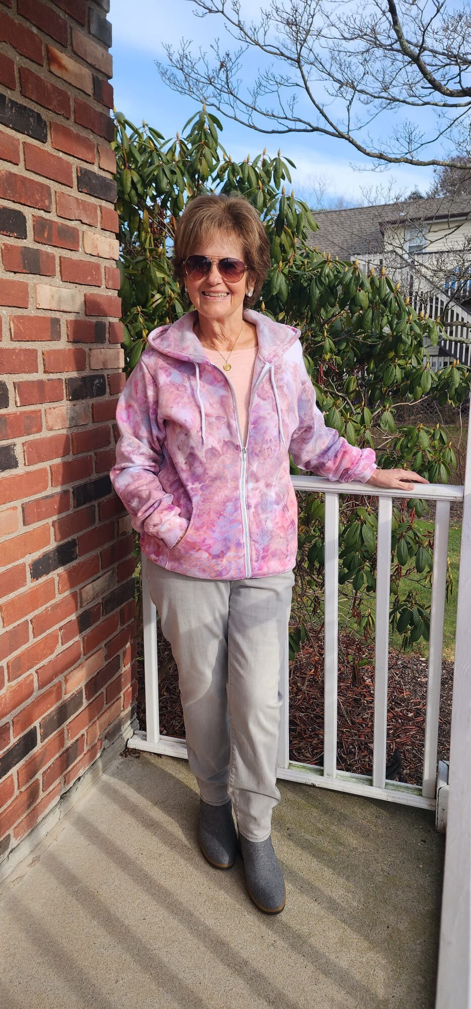 Liquid Rose Traveler Hand Dyed Hoodie or Zip Up Hoodie, Tie Dye Sweatshirt