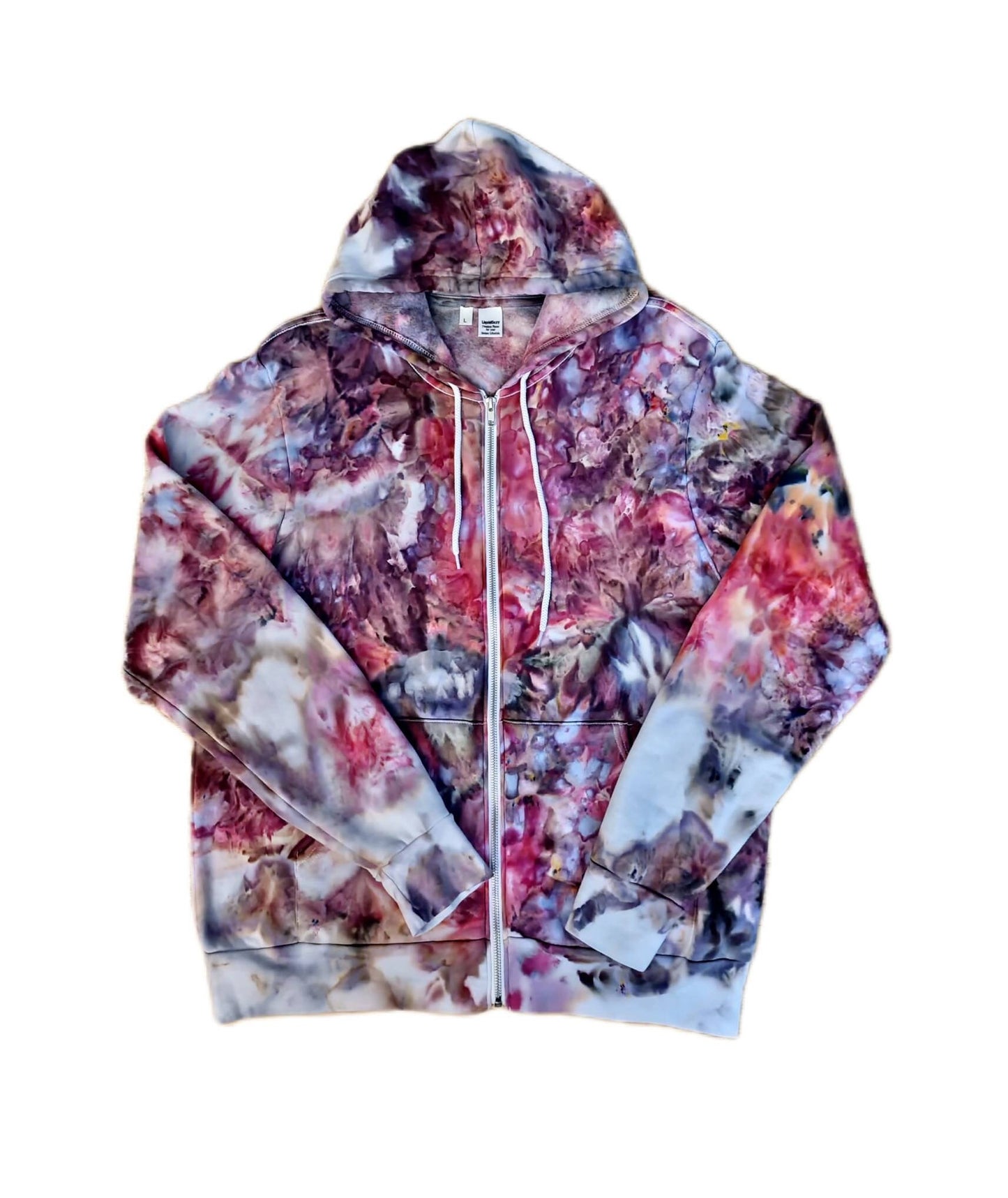 Liquid Vineyard Wine Hand Dyed Hoodie or Zip Up, Hoodie Tie Dye Sweatshirt