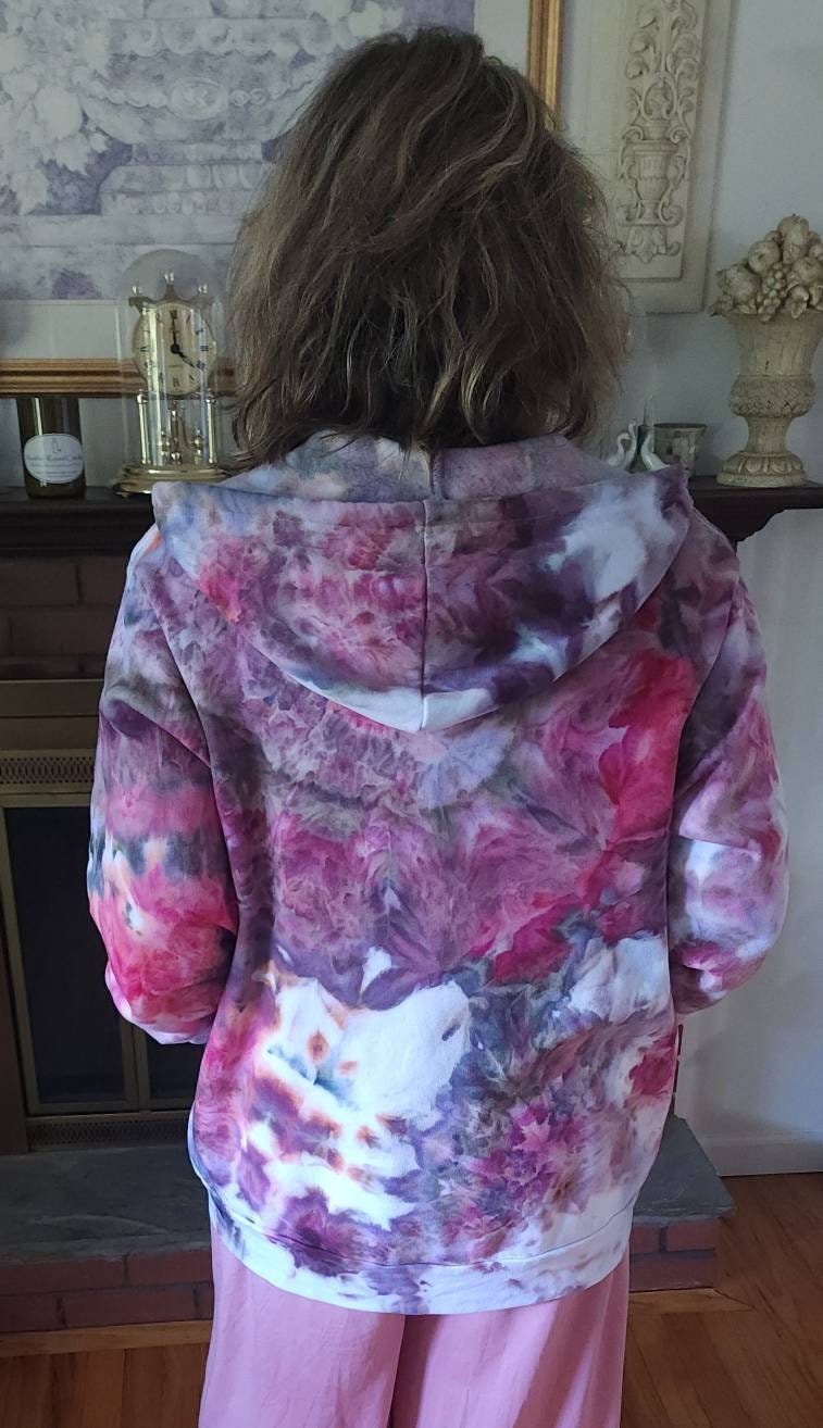 Liquid Vineyard Wine Hand Dyed Hoodie or Zip Up, Hoodie Tie Dye Sweatshirt