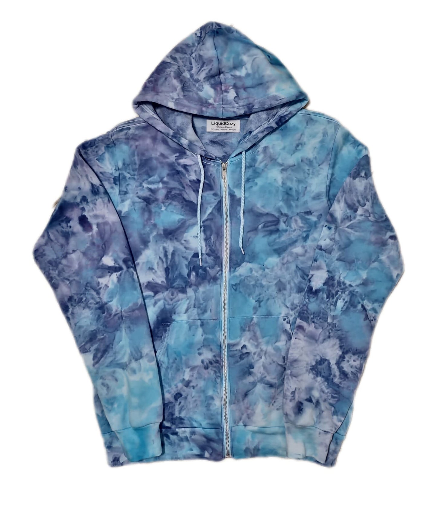 Liquid Miami Oceans Hand Dyed Hoodie or Zip Up Hoodie, Tie Dye Sweatshirt