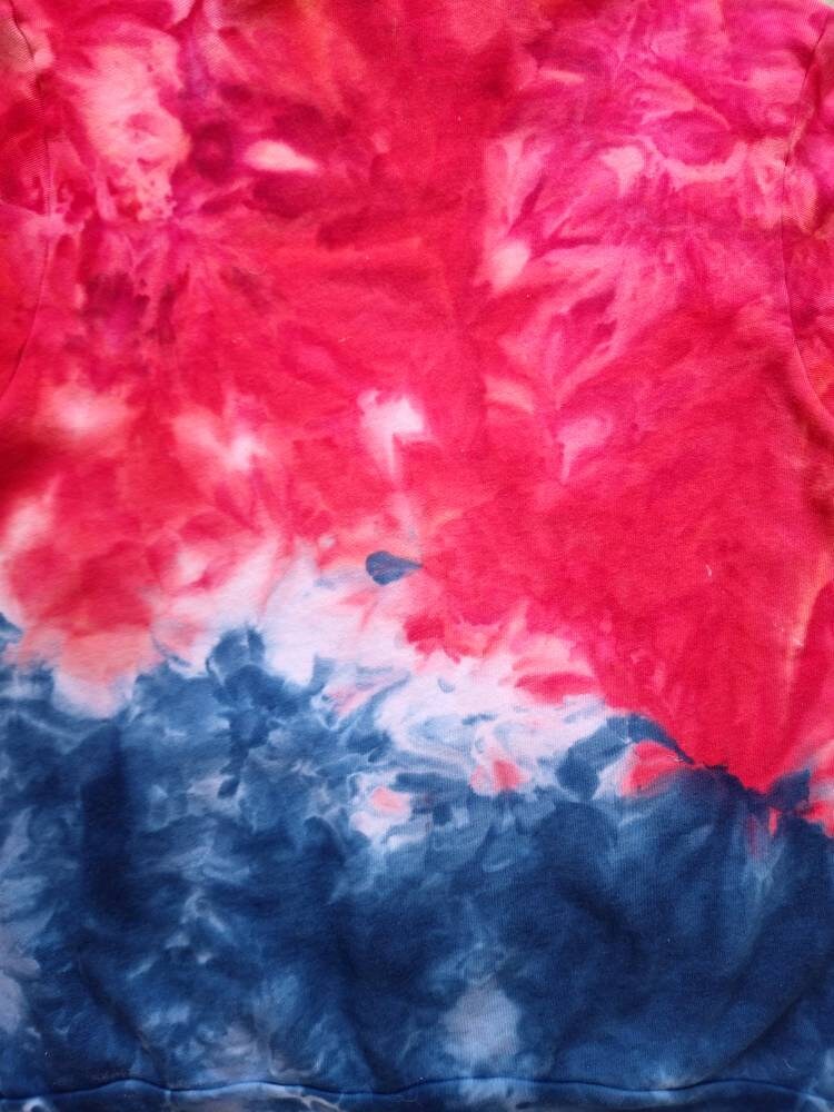 Liquid Firecracker Hand Dyed Hoodie or Zip up Hoodie, Tie Dye Sweatshirt