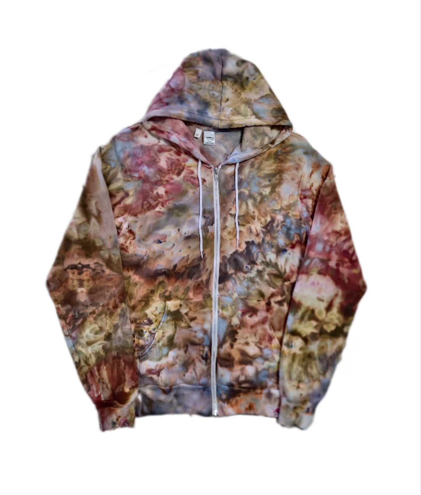 Liquid Earth Hand Dyed Hoodie or Zip Up Hoodie, Tie Dye Sweatshirt