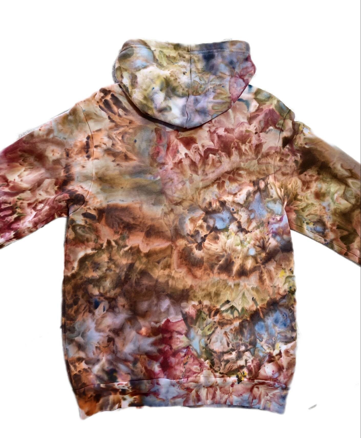 Liquid Earth Hand Dyed Hoodie or Zip Up Hoodie, Tie Dye Sweatshirt
