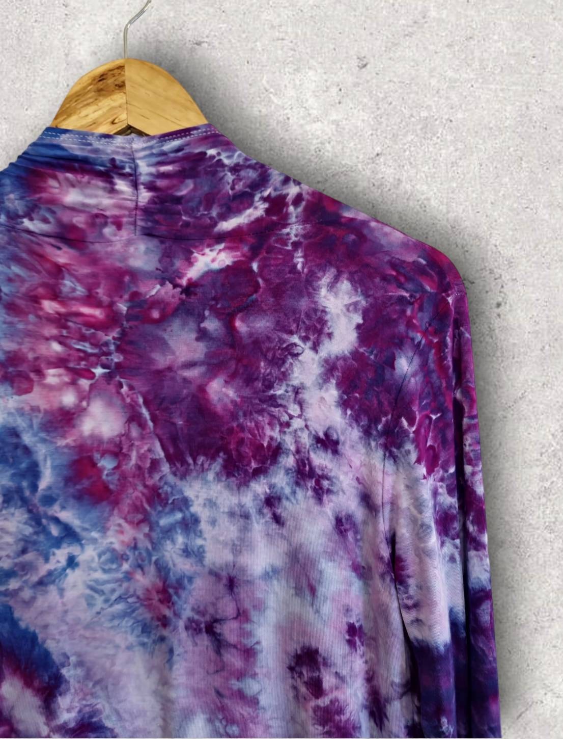 Liquid Rose Dust Lightweight Open Front Cardigan, Tie Dye Cardigan