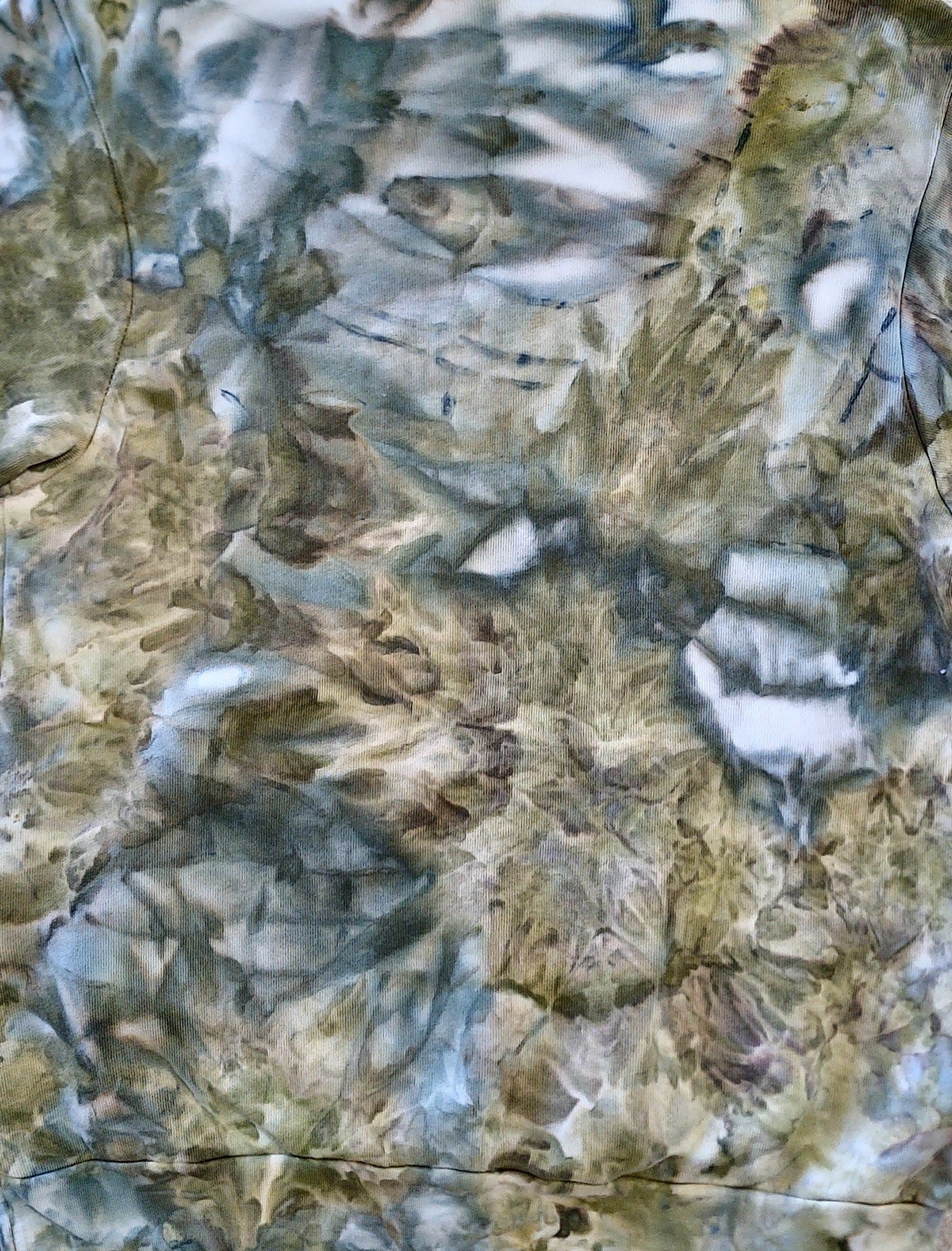 Liquid Olive Drab Hand Dyed Hoodie or Zip Up Hoodie, Tie Dye Sweatshirt