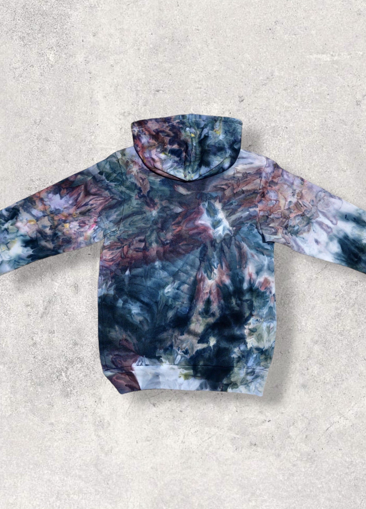 Liquid Noir Quartz Hand Dyed Hoodie or Zip Up Hoodie, Tie Dye Sweatshirt