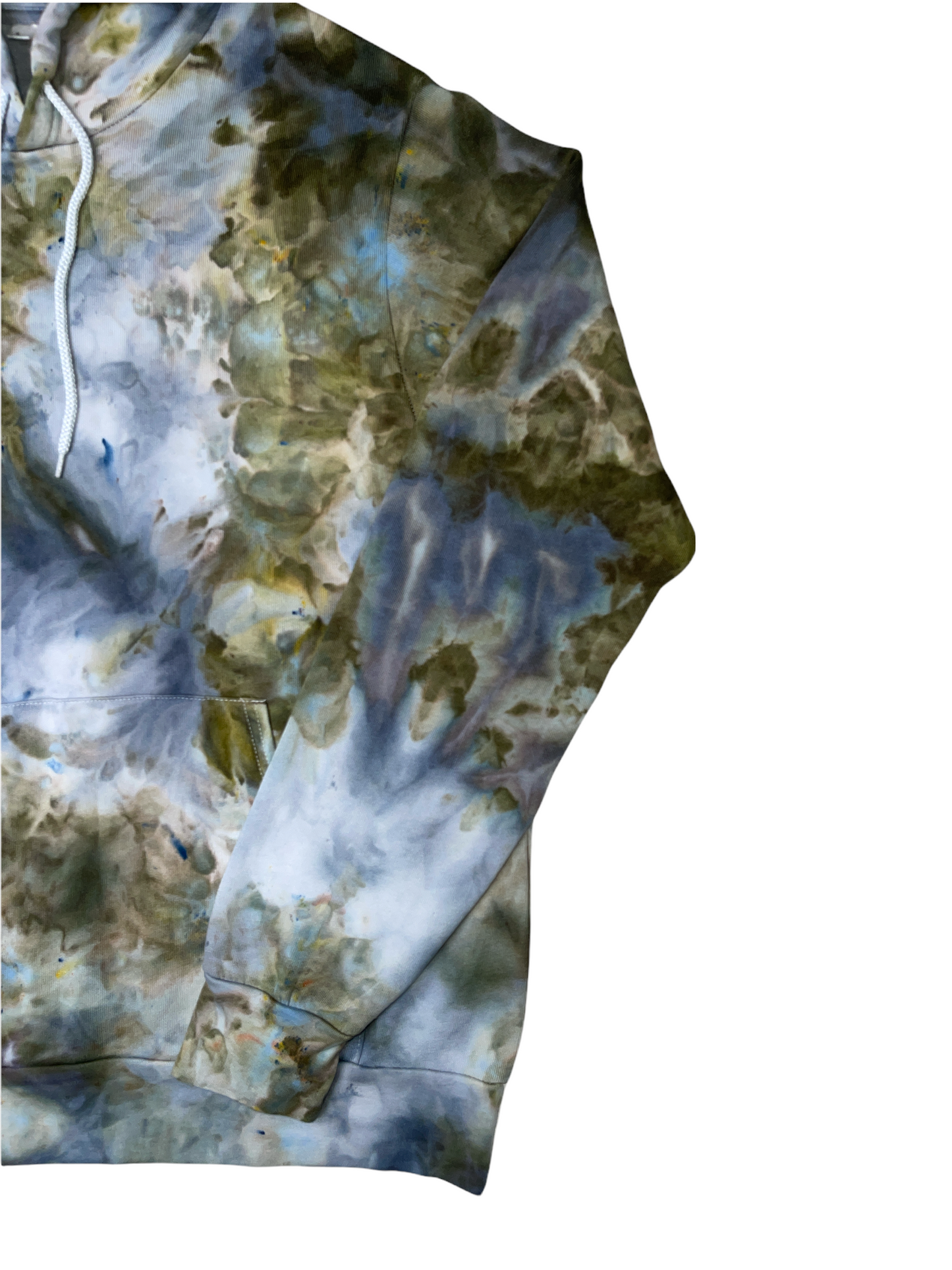 Liquid Sage Garden Hand Dyed Hoodie, Tie Dye Sweatshirt