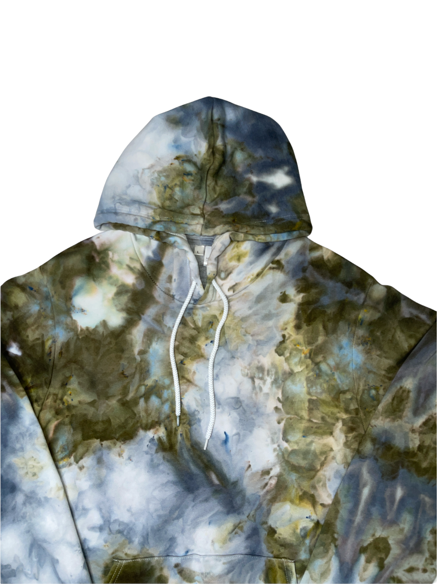 Liquid Sage Garden Hand Dyed Hoodie, Tie Dye Sweatshirt