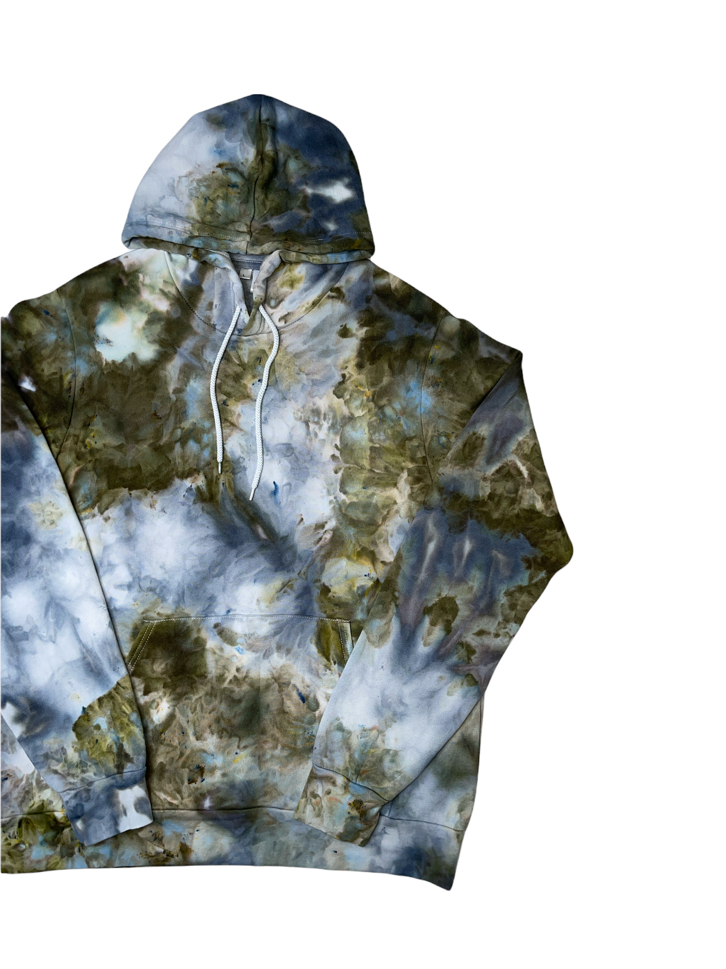 Liquid Sage Garden Hand Dyed Hoodie, Tie Dye Sweatshirt