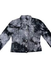 Load image into Gallery viewer, Liquid Diamonds Tie Dye Denim Jacket
