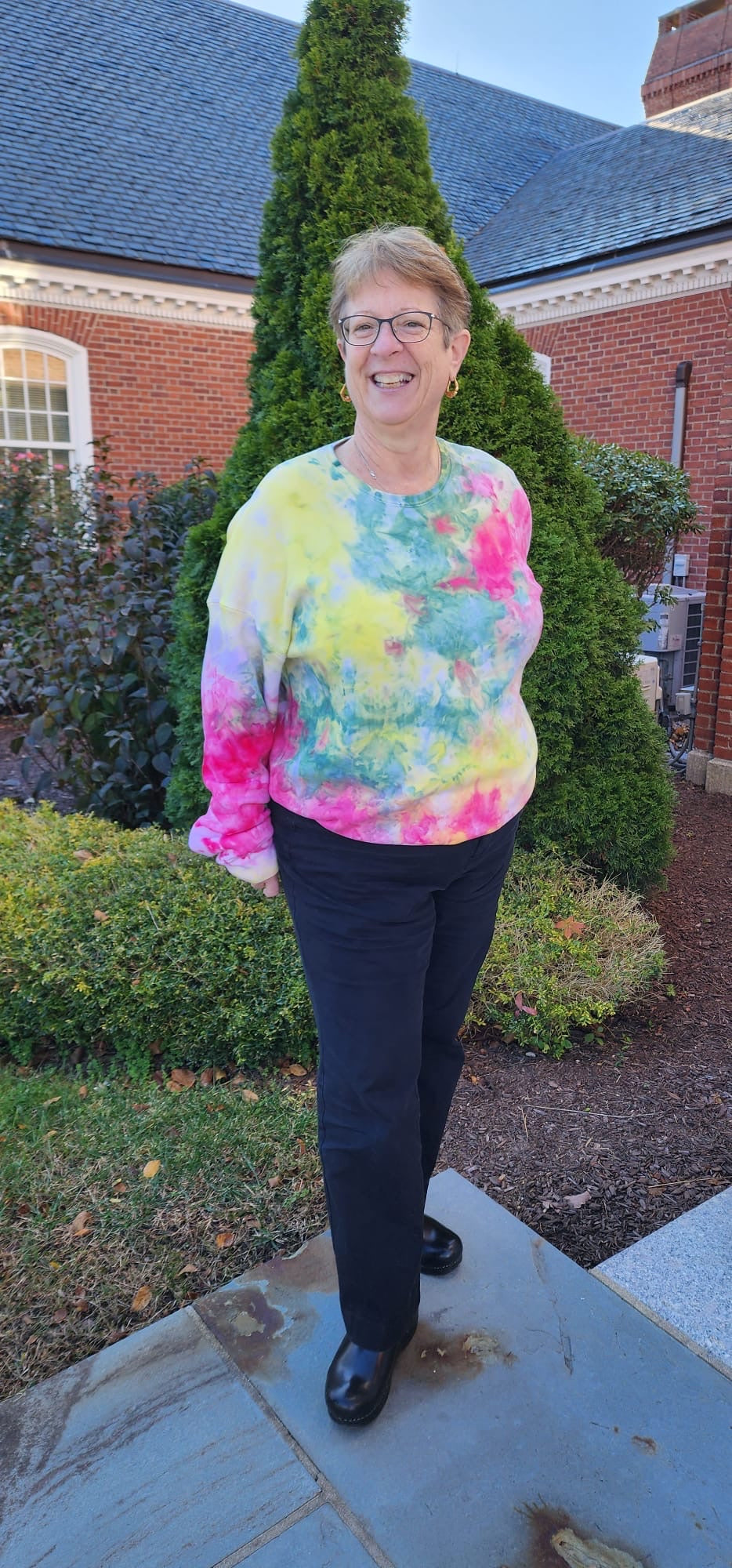 Liquid Flamingo Garden Hand Dyed Hoodie, Crewneck or Zip Up Hoodie, Tie Dye Sweatshirt