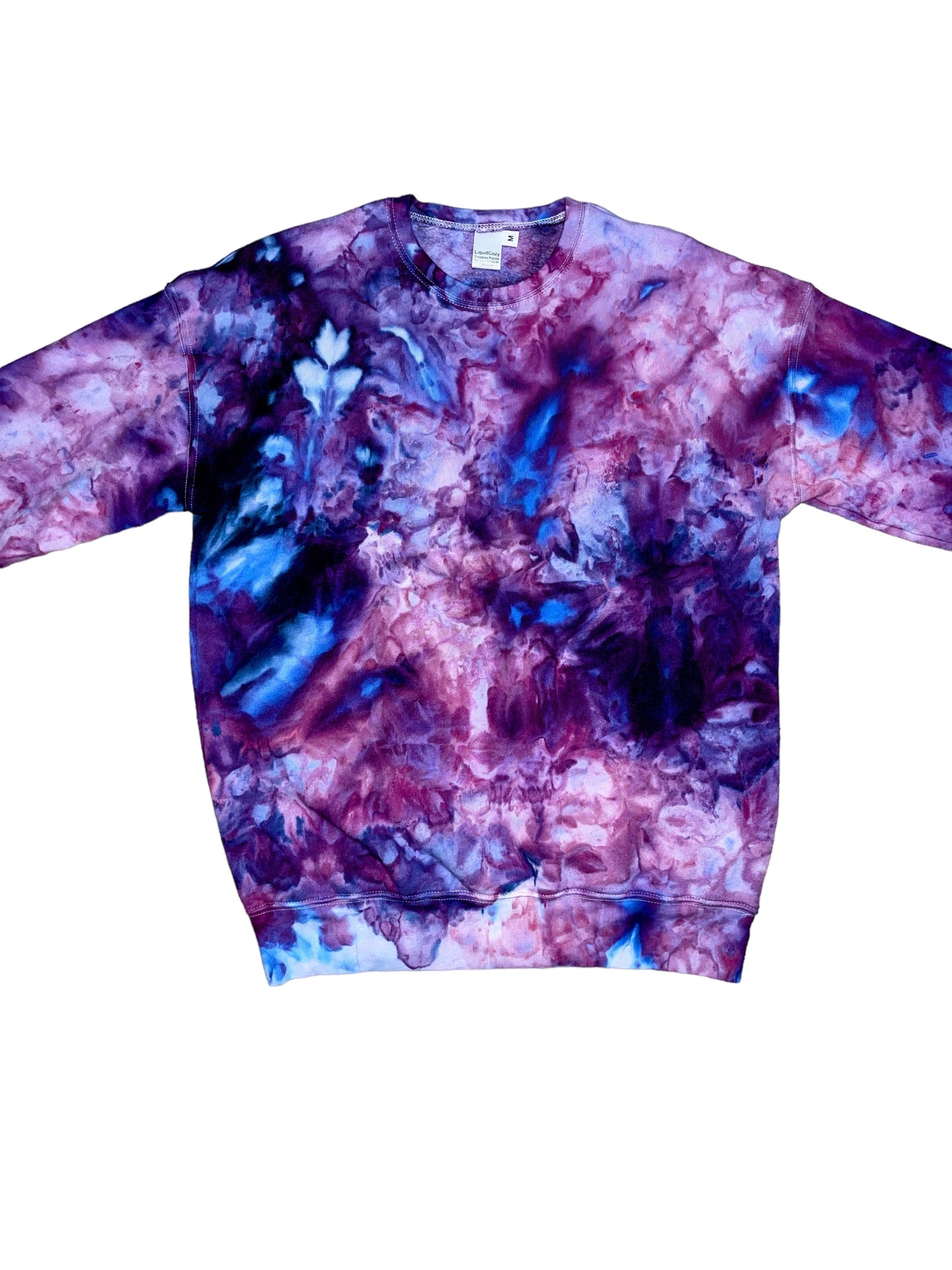 Liquid Amethyst Hand Dyed Hoodie, Crewneck or Zip Up Hoodie, Tie Dye Sweatshirt