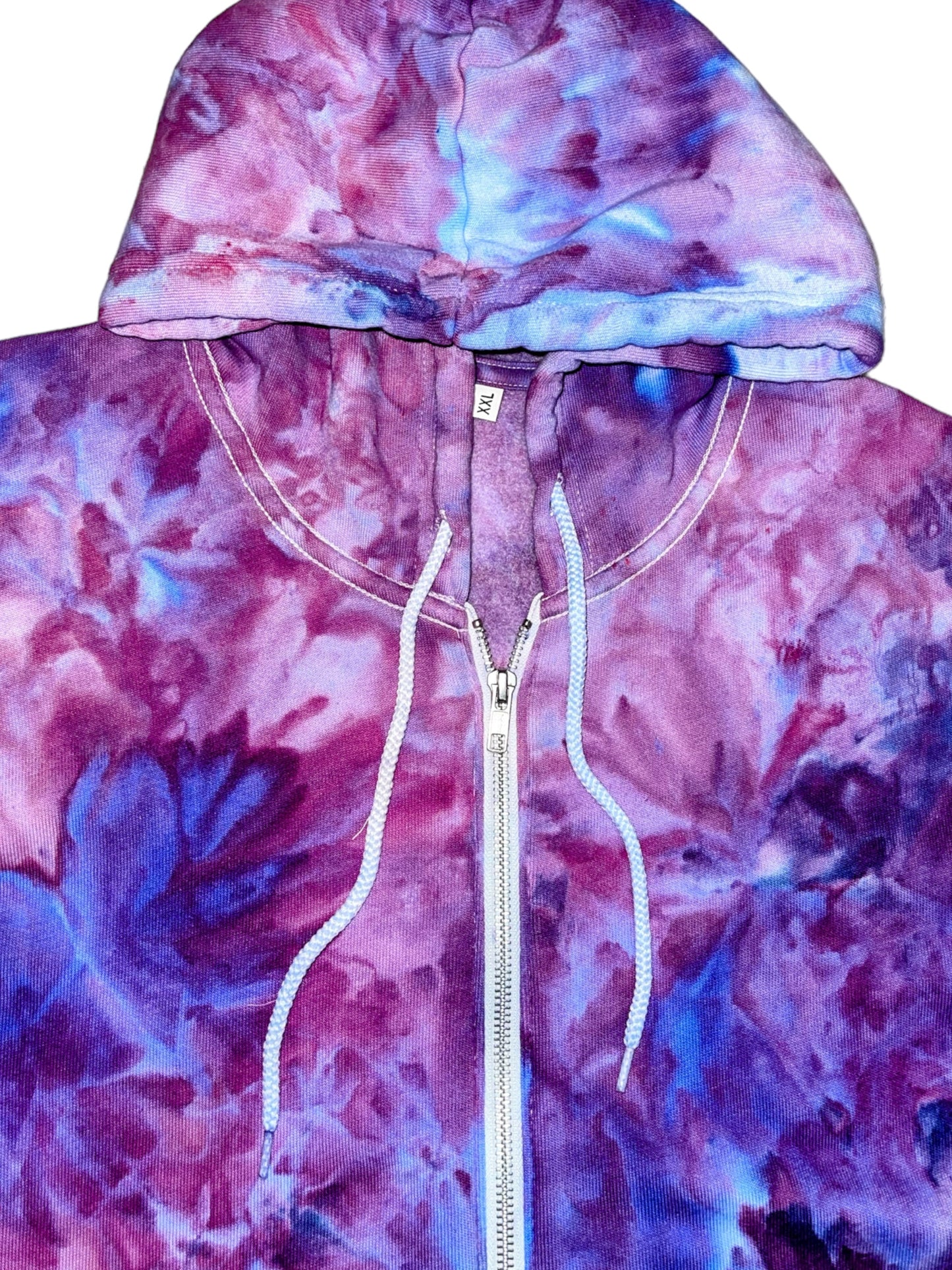 Liquid Amethyst Hand Dyed Hoodie, Crewneck or Zip Up Hoodie, Tie Dye Sweatshirt