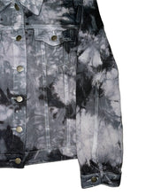 Load image into Gallery viewer, Liquid Diamonds Tie Dye Denim Jacket
