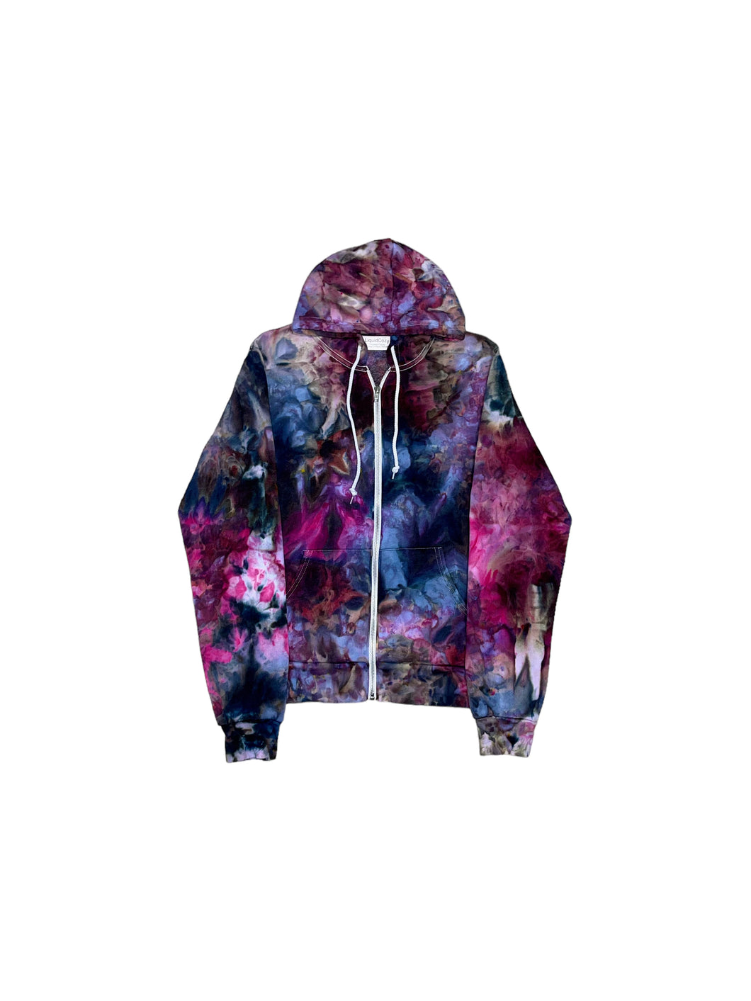 Liquid Kaleidoscope Dreams Hand Dyed Hoodie, Crewneck or Zip Up Hoodie, Tie Dye.