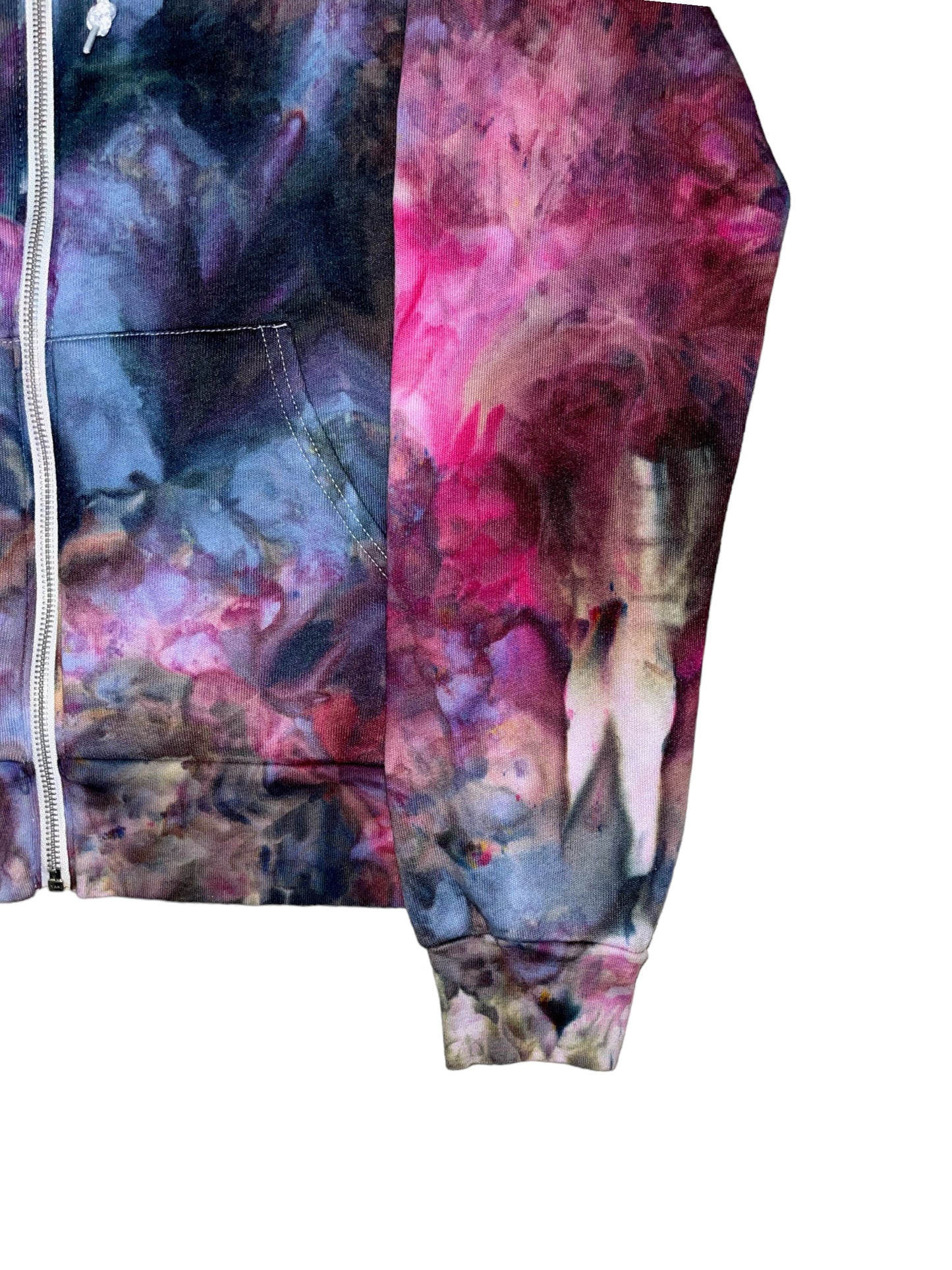 Liquid Kaleidoscope Dreams Hand Dyed Hoodie, Crewneck or Zip Up Hoodie, Tie Dye.