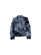 Load image into Gallery viewer, Liquid Diamonds Tie Dye Denim Jacket
