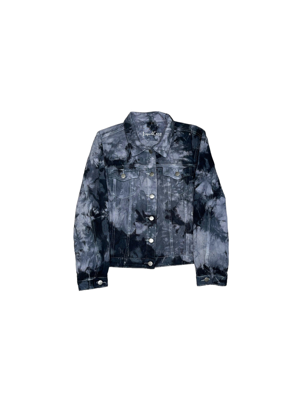 Liquid Diamonds Tie Dye Denim Jacket